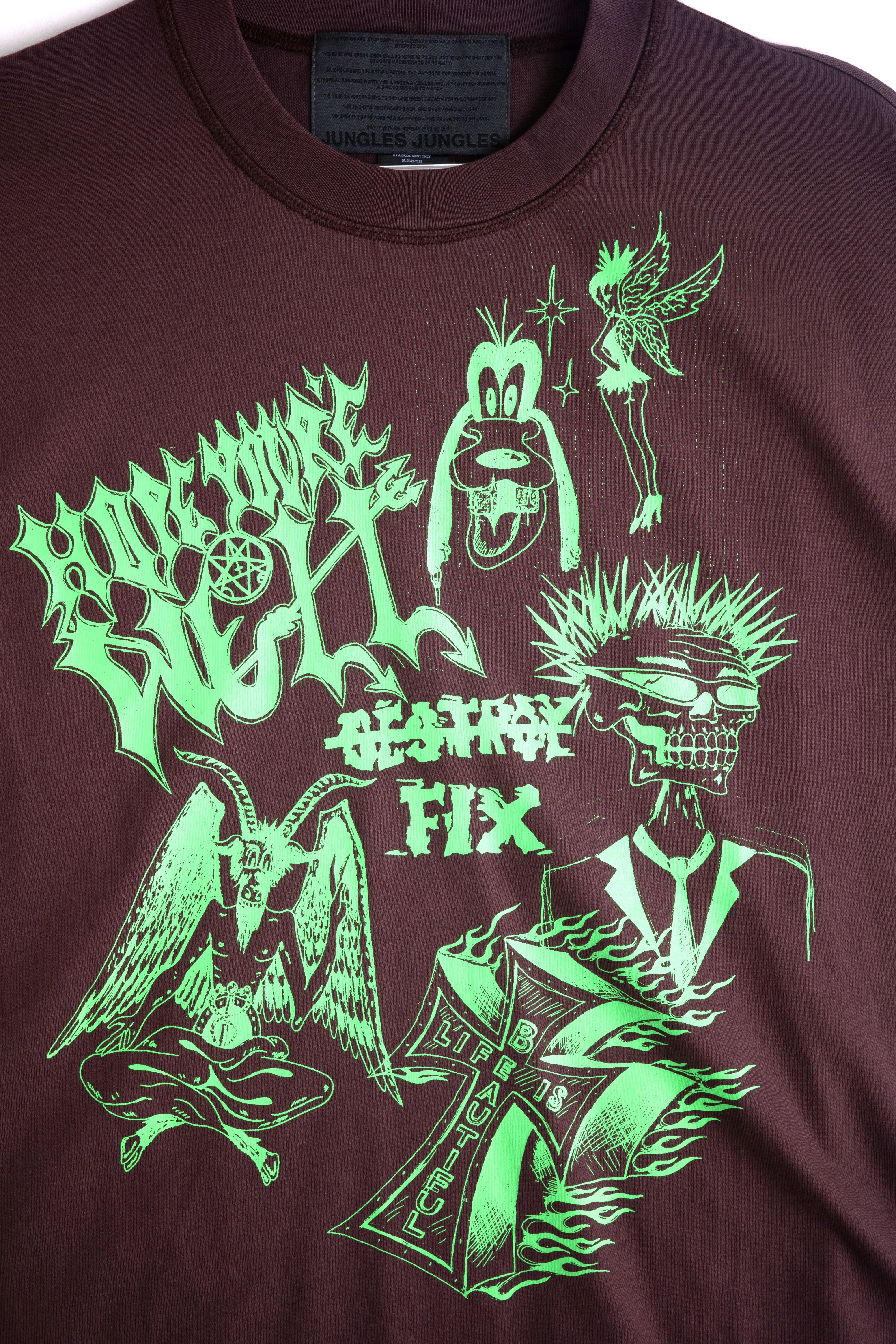 HOPE YOU'RE WELL TEE - BROWN sold by Junglesjungles product image thumbnail 2