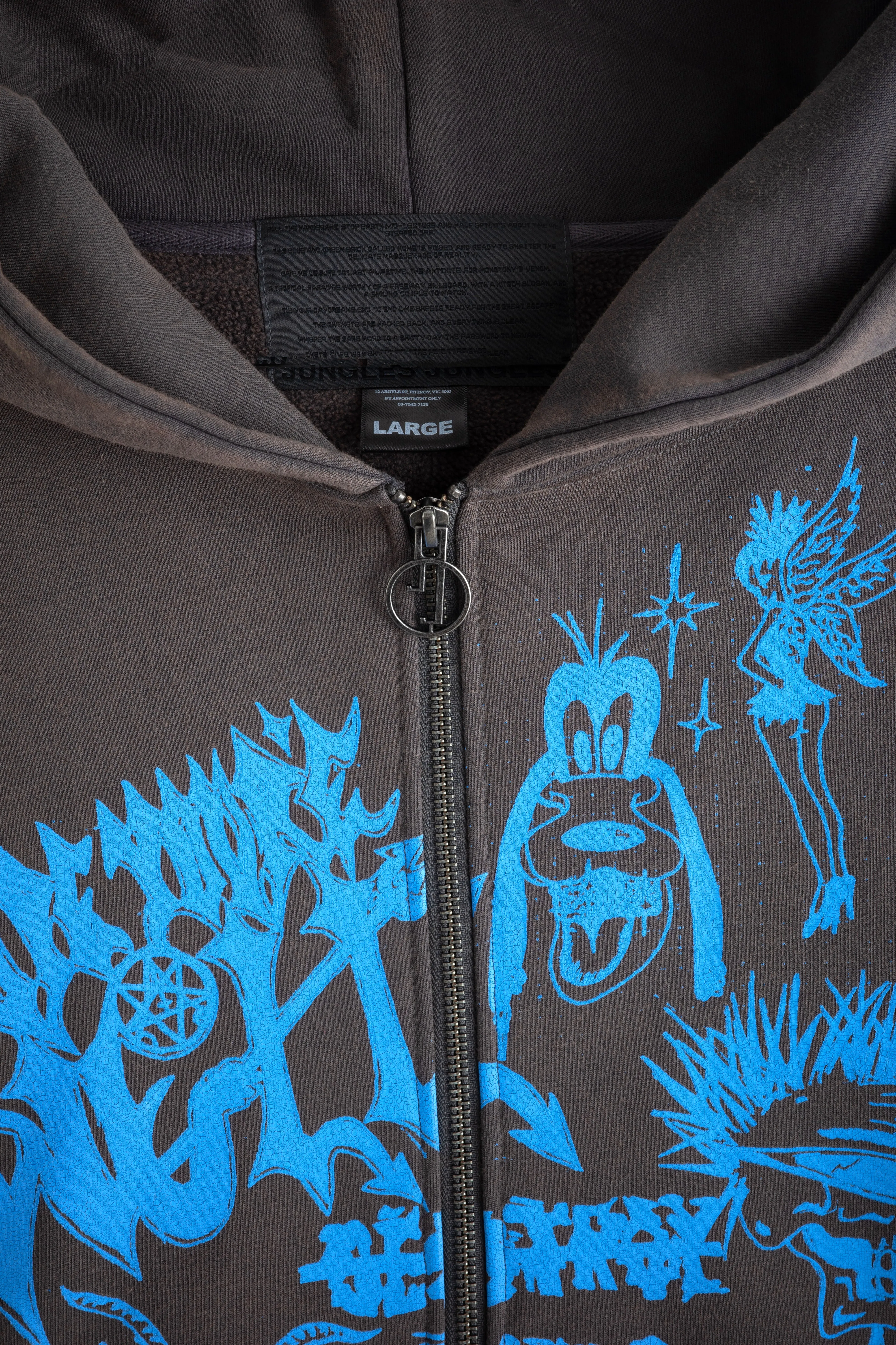 HOPE YOU'RE WELL ZIP HOOD GREY sold by Junglesjungles product image thumbnail 5