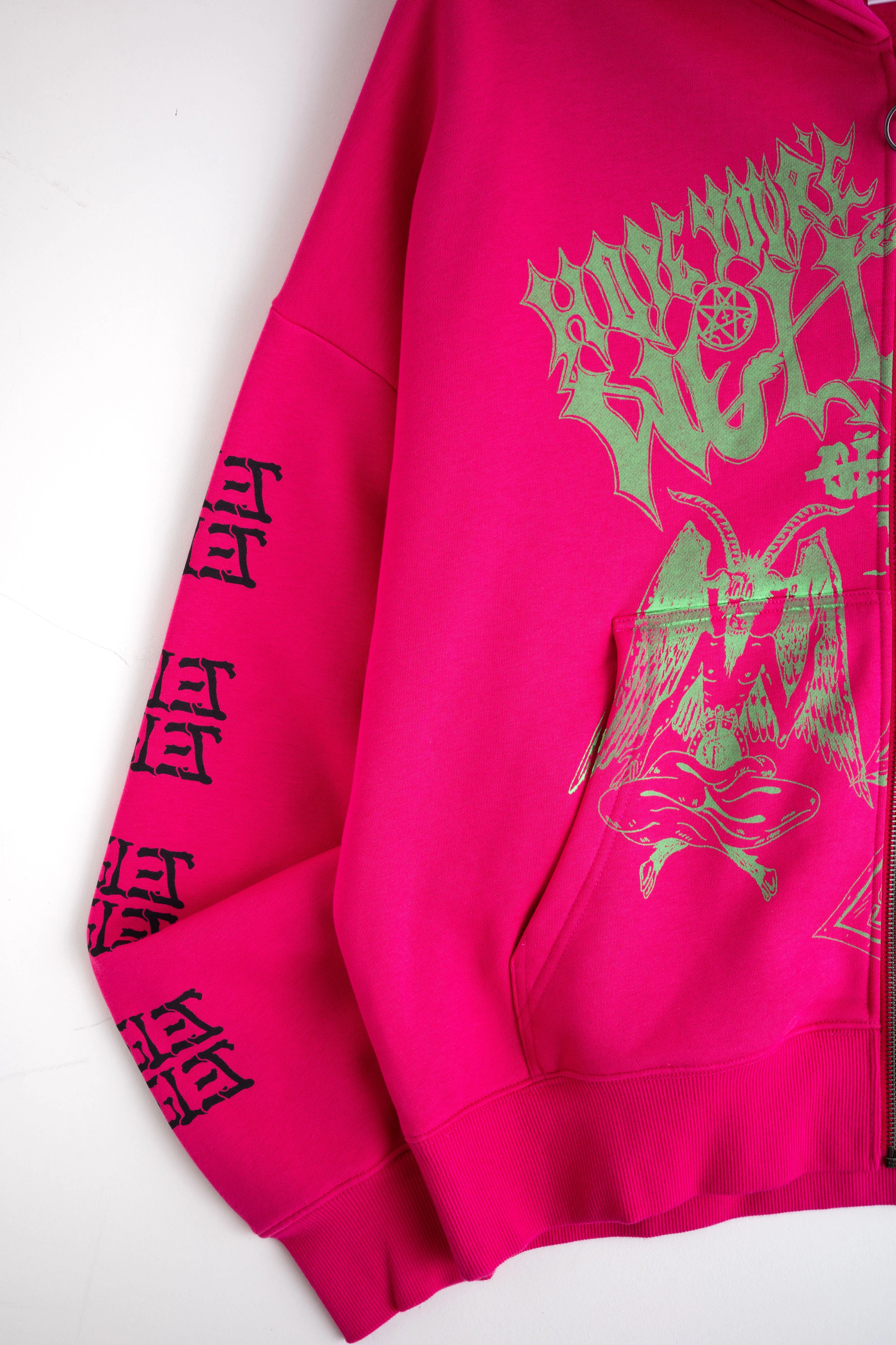 HOPE YOU'RE WELL ZIP HOOD PINK sold by Junglesjungles product image thumbnail 5