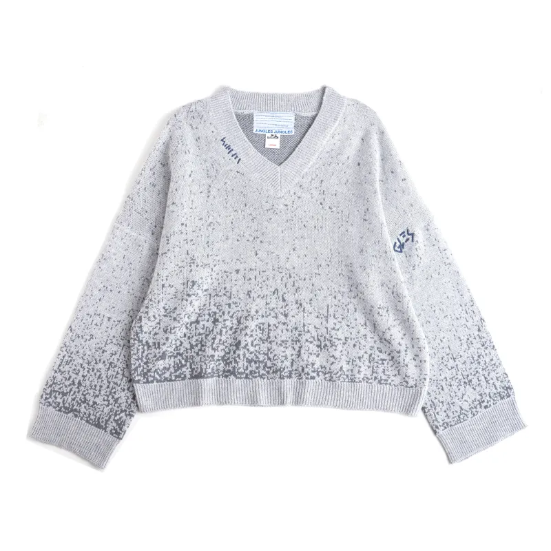 SPECKLE V-NECK SWEATER GREY sold by Junglesjungles
