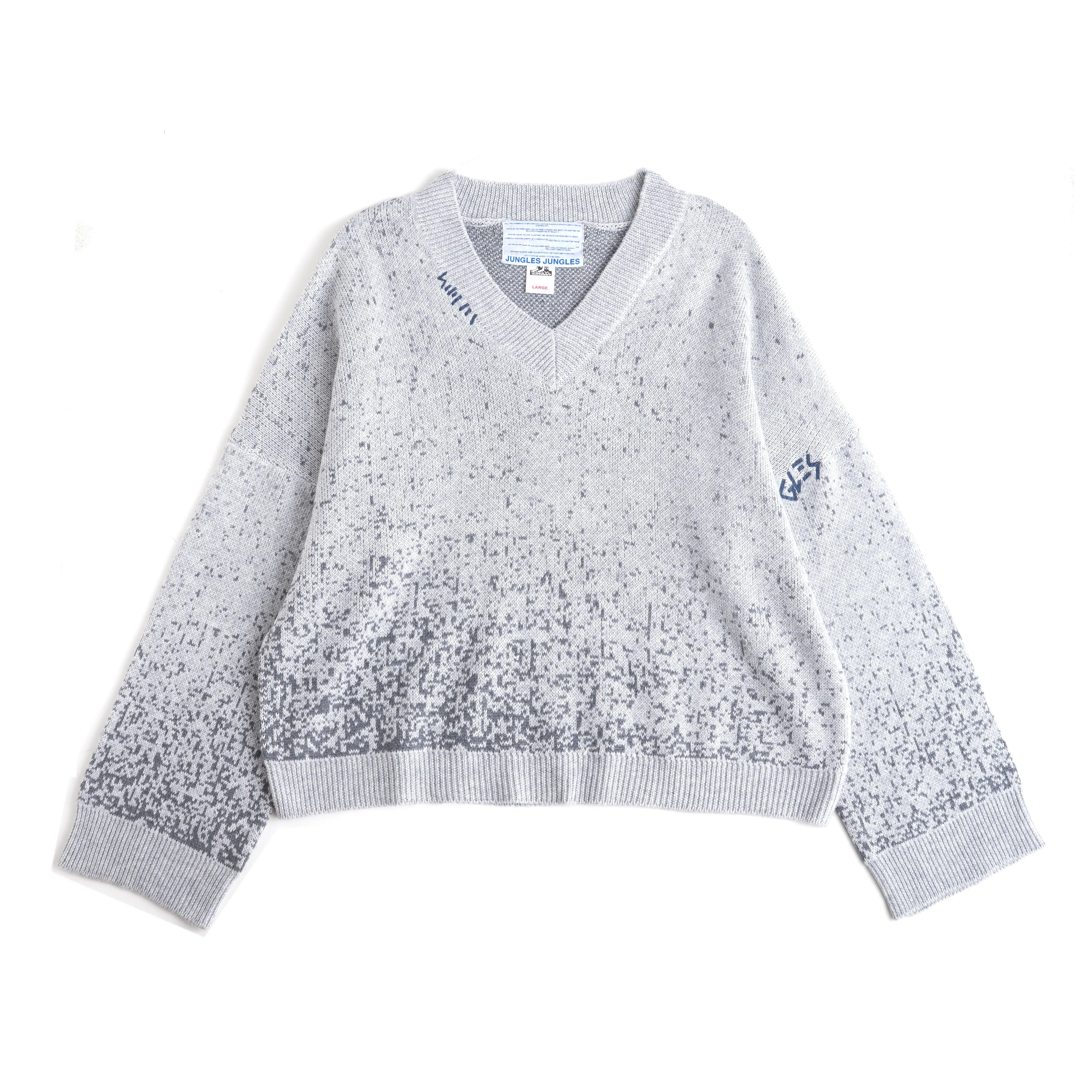 SPECKLE V-NECK SWEATER GREY sold by Junglesjungles