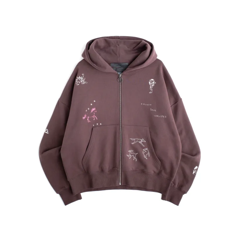 IMPULSES ZIP HOODIE made by Junglesjungles
