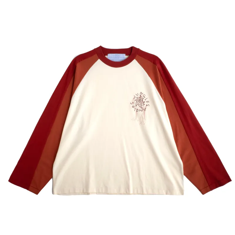 DOUBLE LAYER RAGLAN TEE- RUST sold by Junglesjungles
