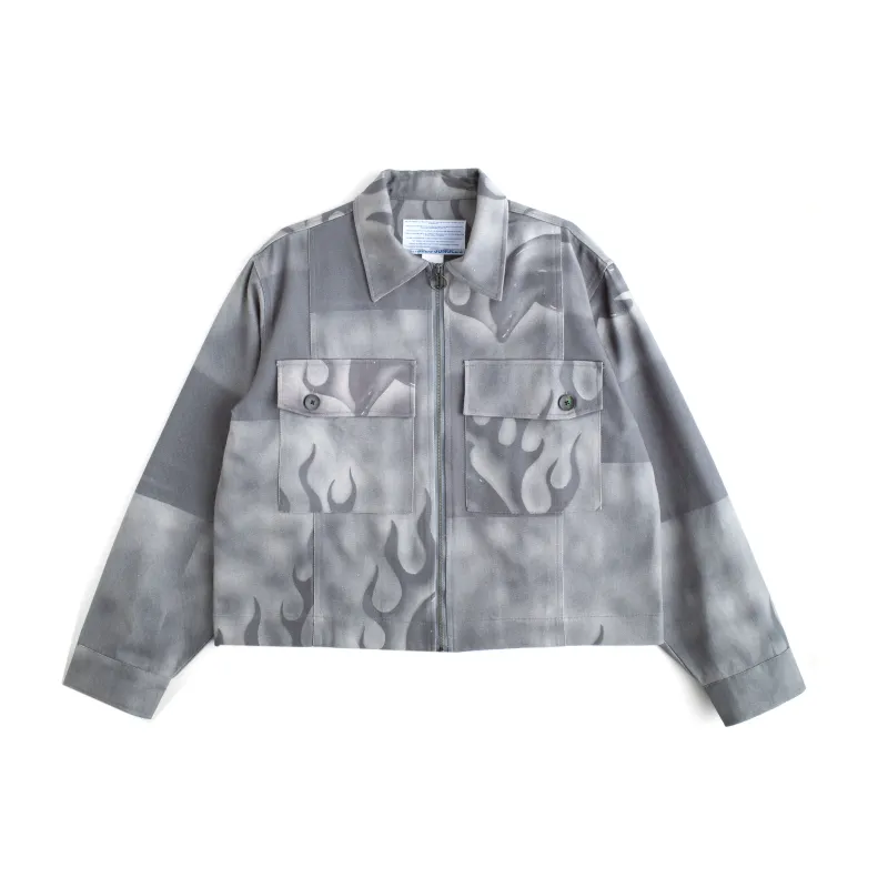 FLAMING DOLPHIN TRUCKER JACKET made by Junglesjungles