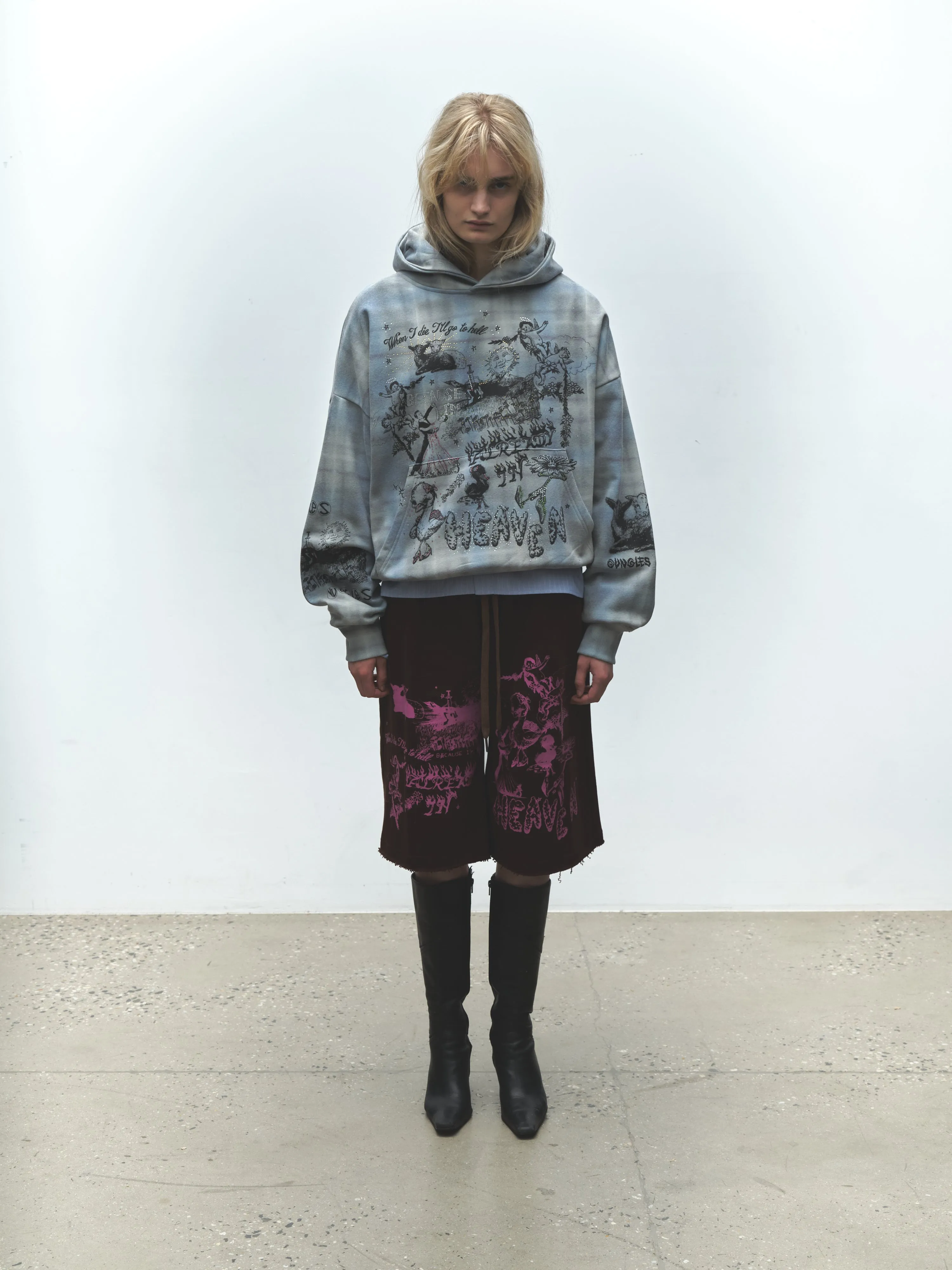 ALREADY IN HEAVEN PLAID HOODIE sold by Junglesjungles product image thumbnail 4