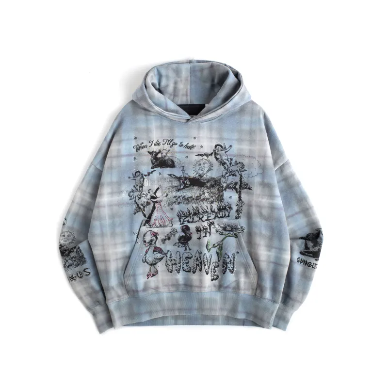 ALREADY IN HEAVEN PLAID HOODIE made by Junglesjungles
