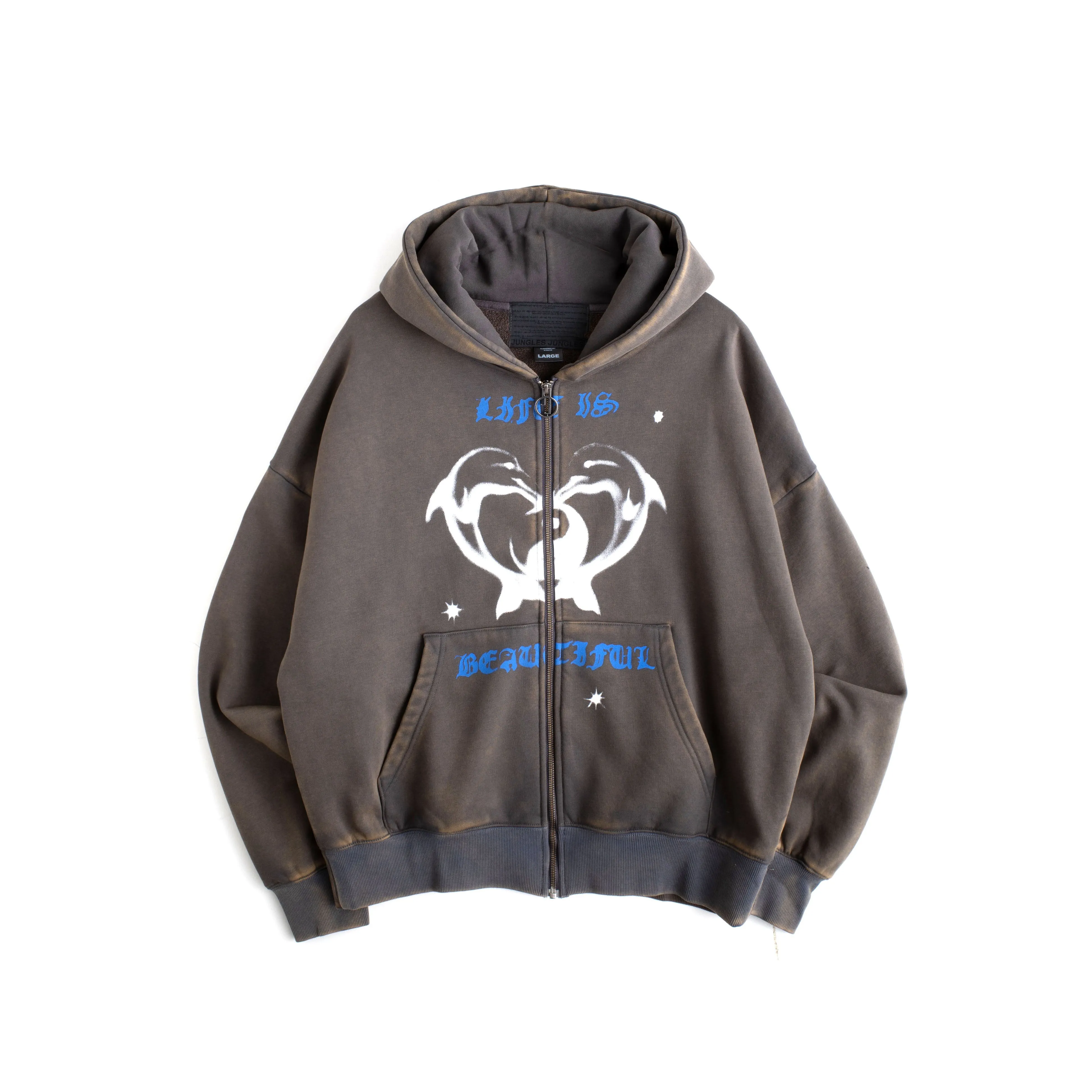 LIFE IS BEAUTIFUL ZIP HOODIE sold by Junglesjungles