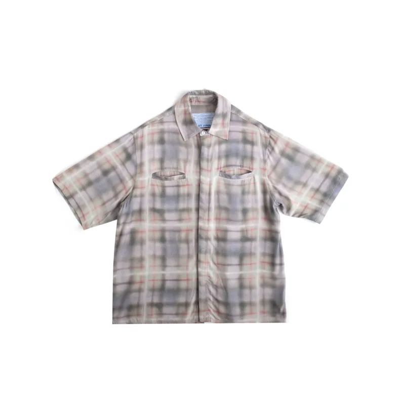 AIR BRUSH PLAID BUTTON UP made by Junglesjungles