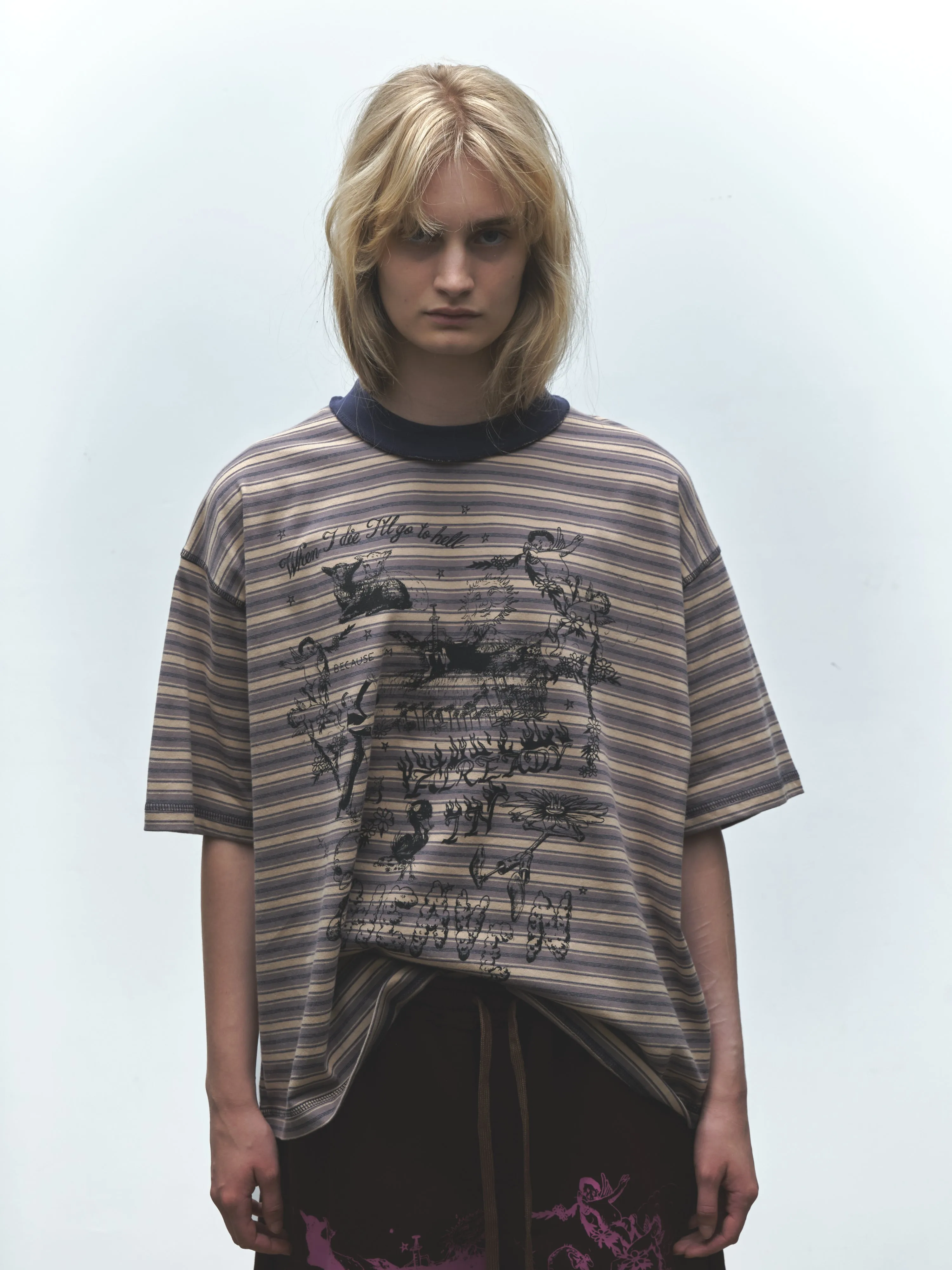 ALREADY IN HEAVEN STRIPED TEE sold by Junglesjungles product image thumbnail 2