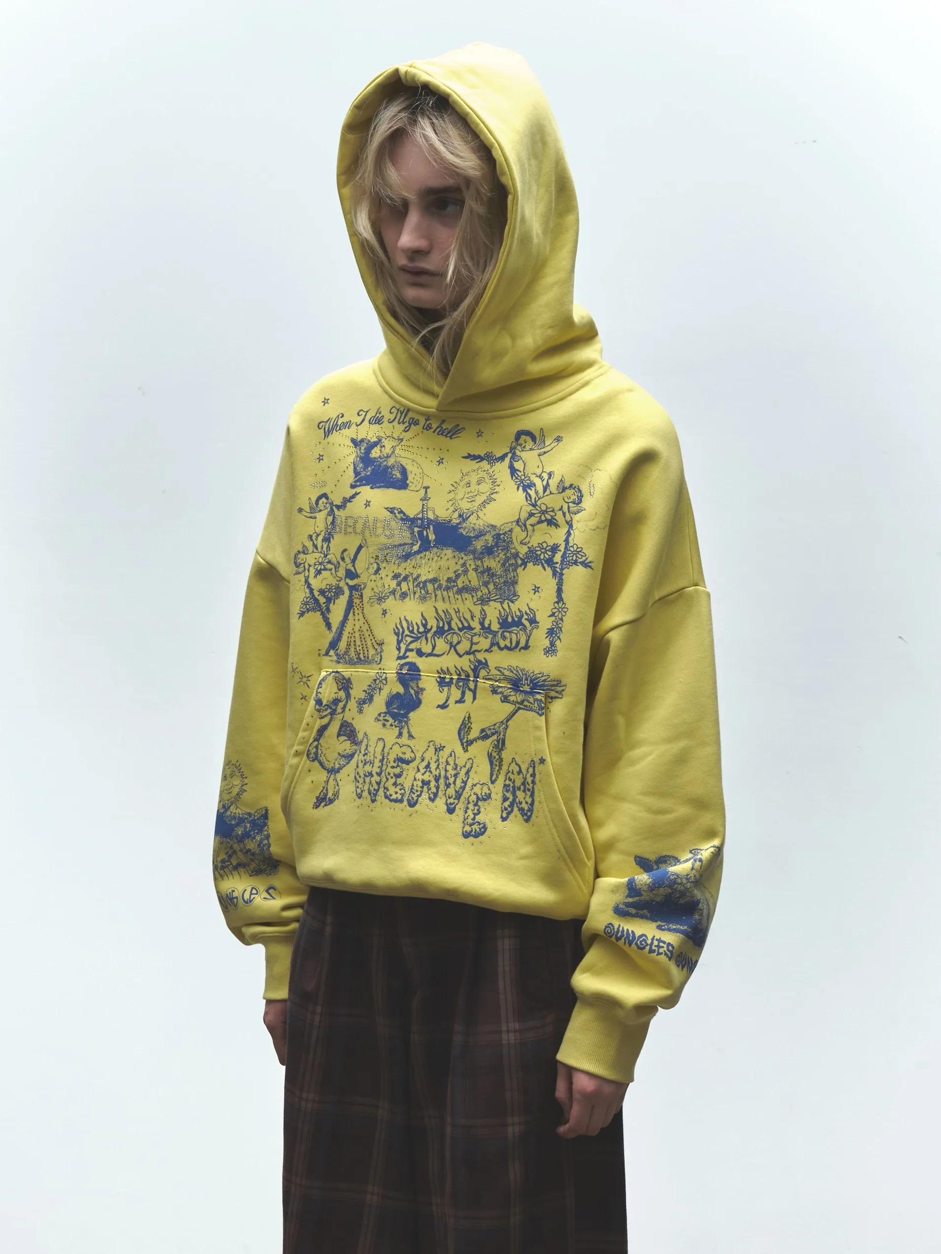 ALREADY IN HEAVEN HOODIE YELLOW sold by Junglesjungles product image thumbnail 2