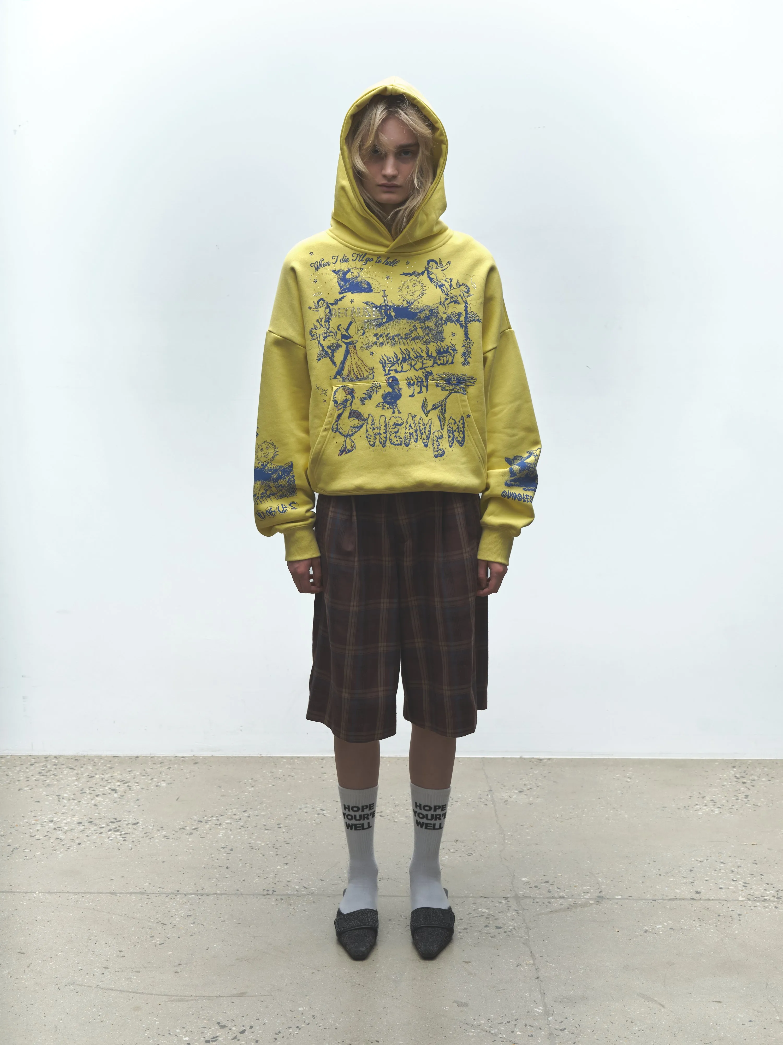ALREADY IN HEAVEN HOODIE YELLOW sold by Junglesjungles product image thumbnail 3