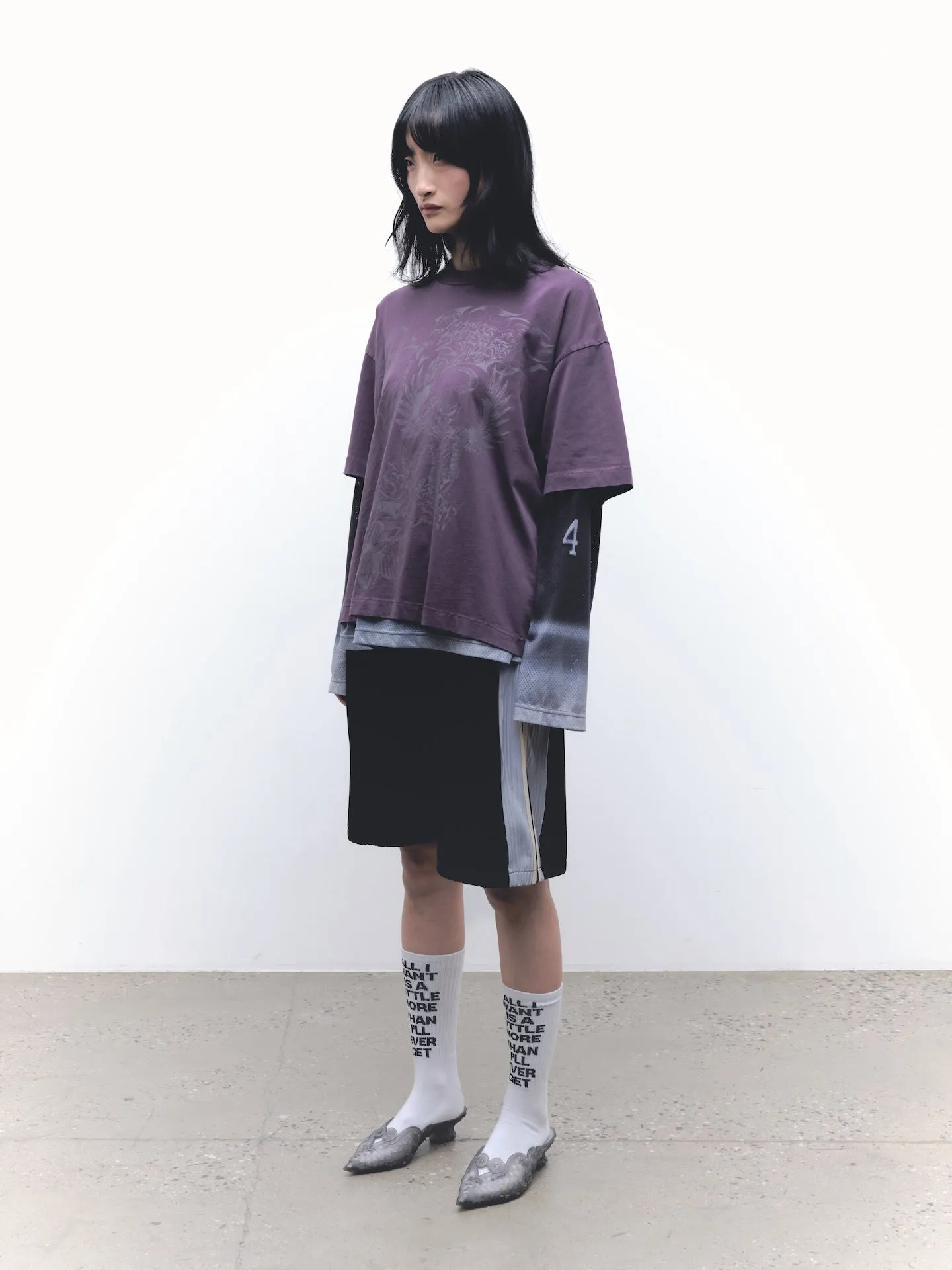 FLAMES N STUFF TEE- VINTAGE PURPLE sold by Junglesjungles product image thumbnail 4