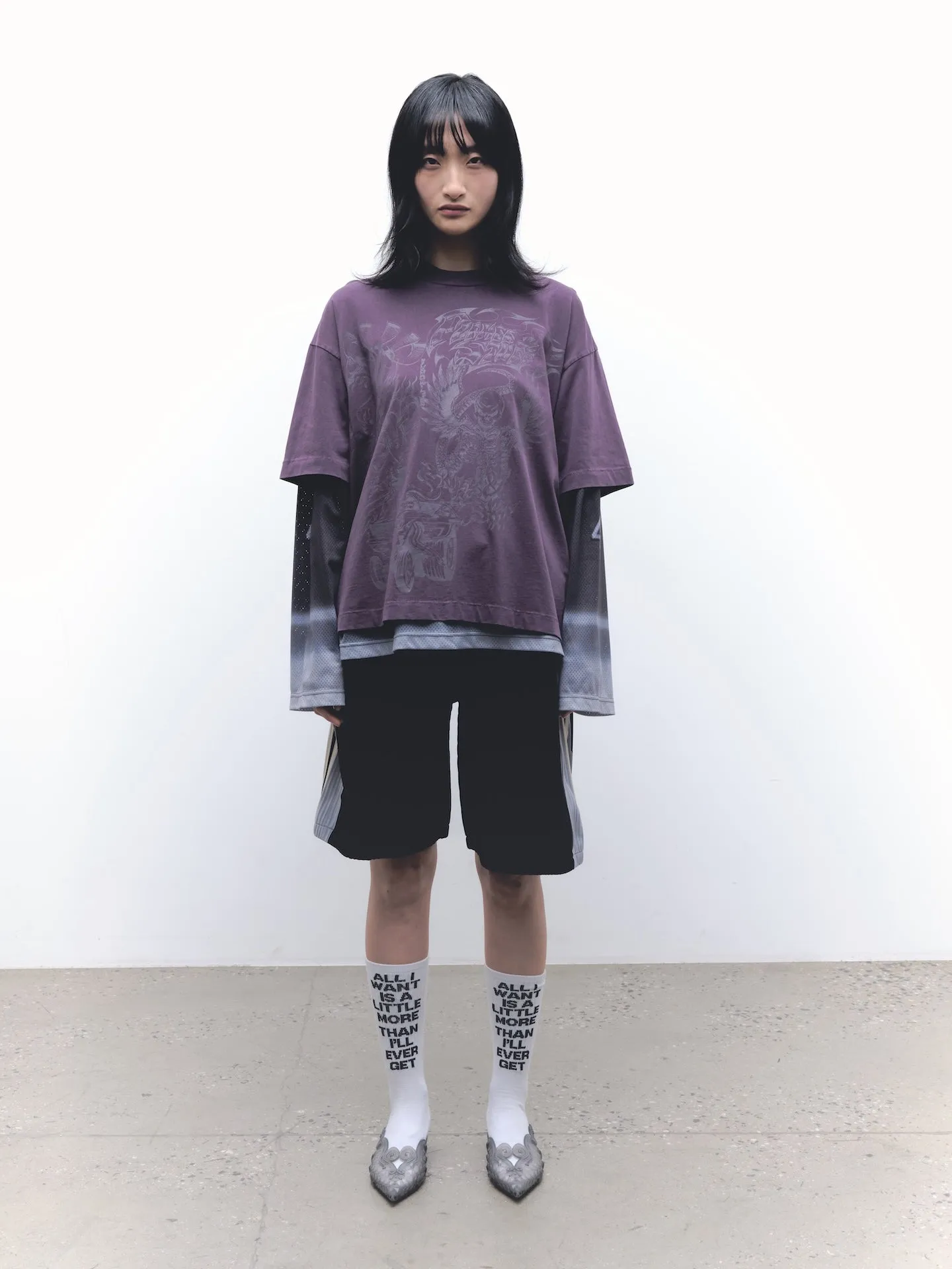 FLAMES N STUFF TEE- VINTAGE PURPLE sold by Junglesjungles product image thumbnail 2