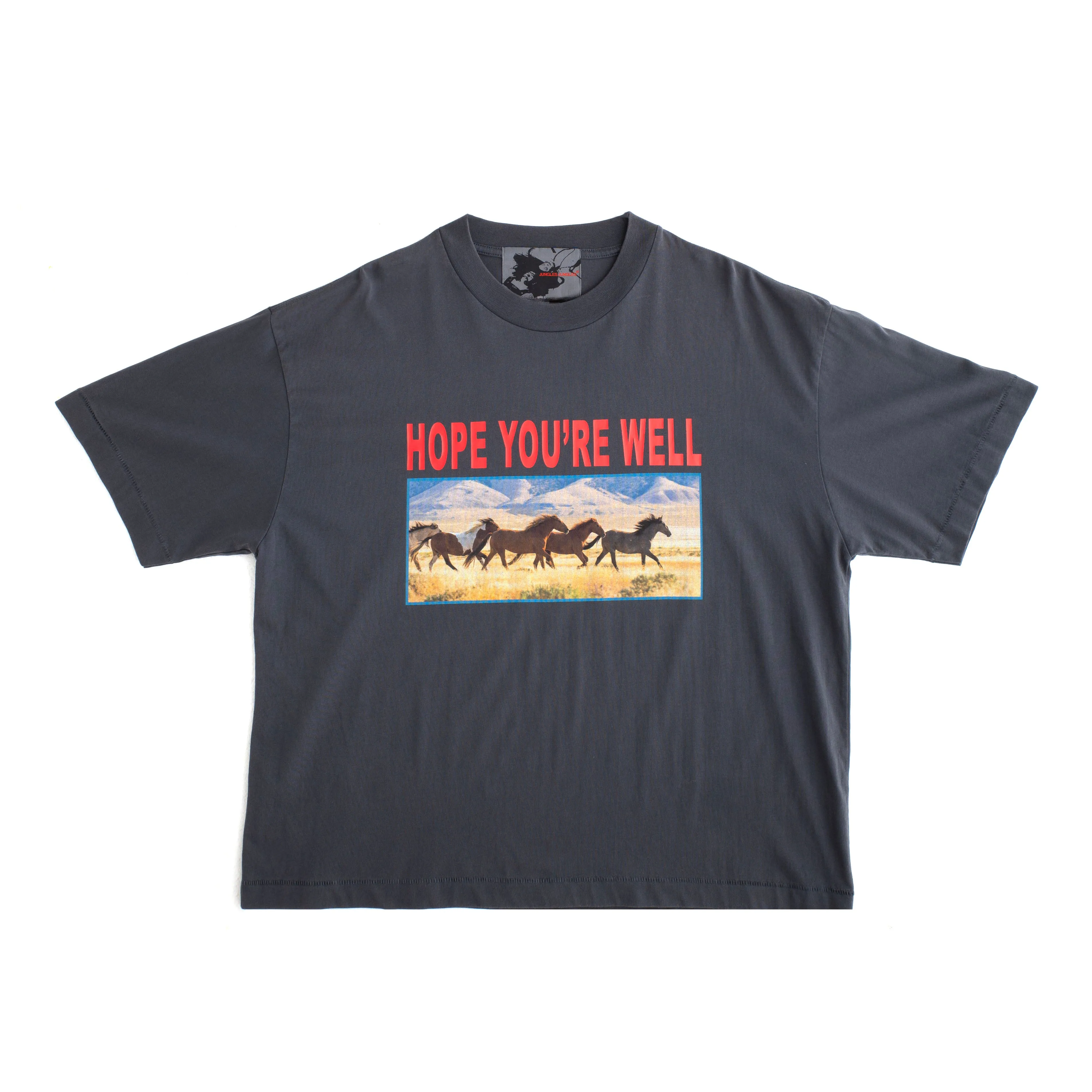 HORSES TEE- CHARCOAL sold by Junglesjungles