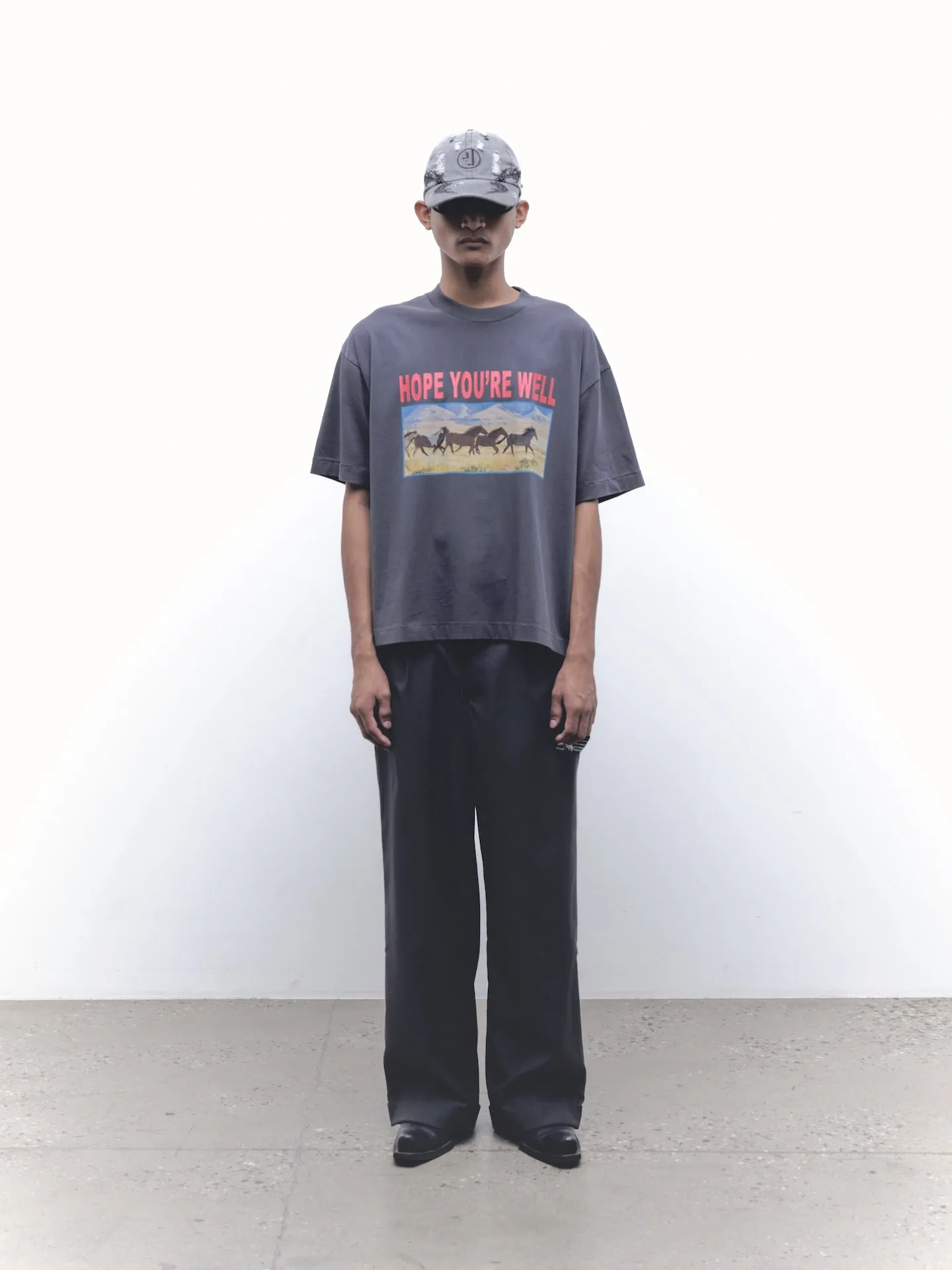 HORSES TEE- CHARCOAL sold by Junglesjungles product image thumbnail 2