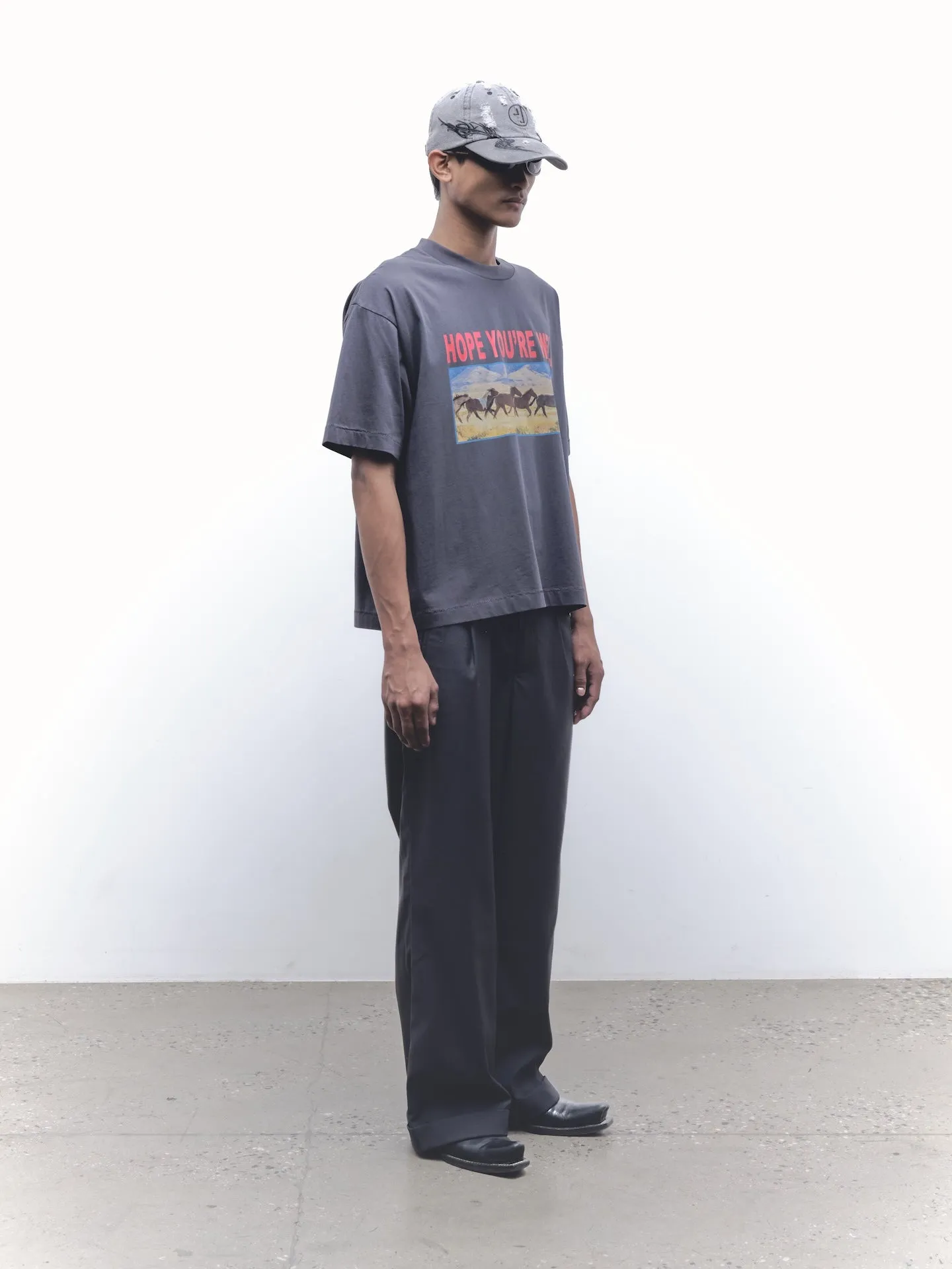 HORSES TEE- CHARCOAL sold by Junglesjungles product image thumbnail 3