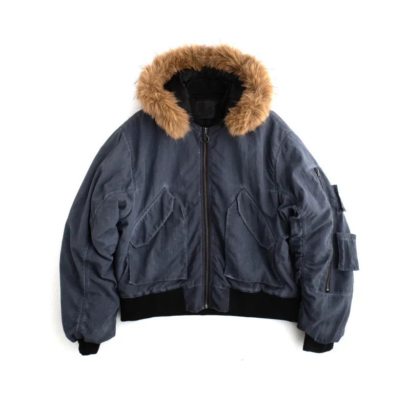 FUR HOOD BOMBER made by Junglesjungles