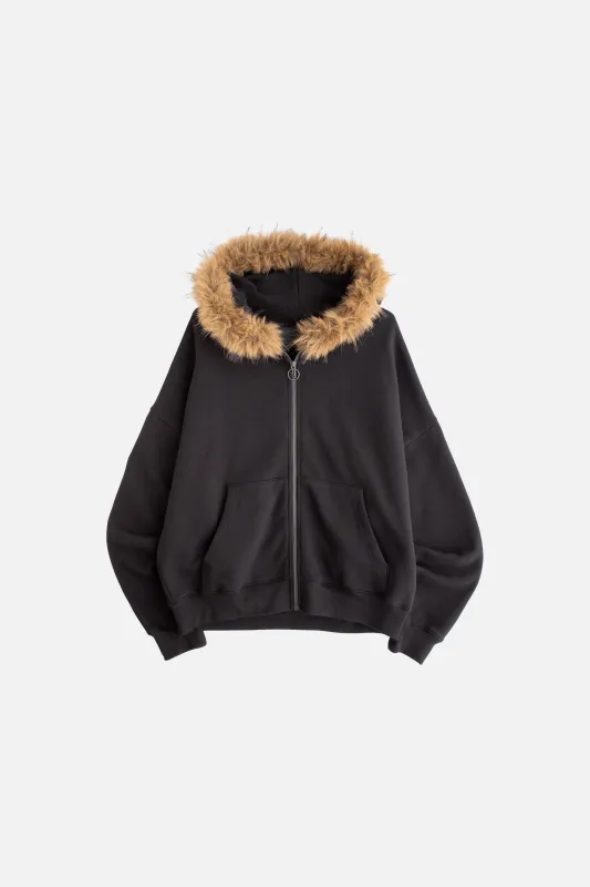 Fur Trim Hoodie made by Junglesjungles