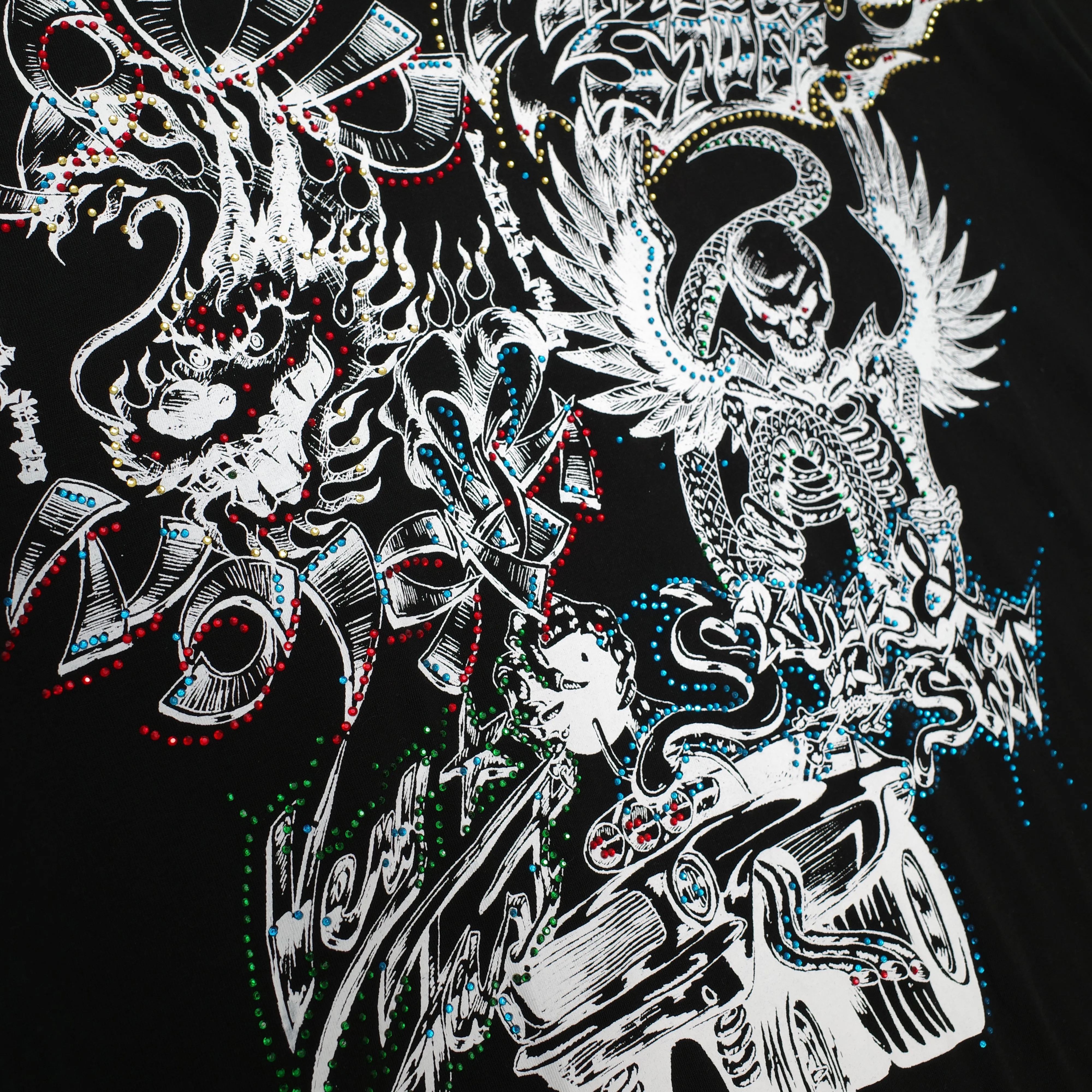 Flames & Stuff Rhinestone Tee sold by Junglesjungles product image thumbnail 3