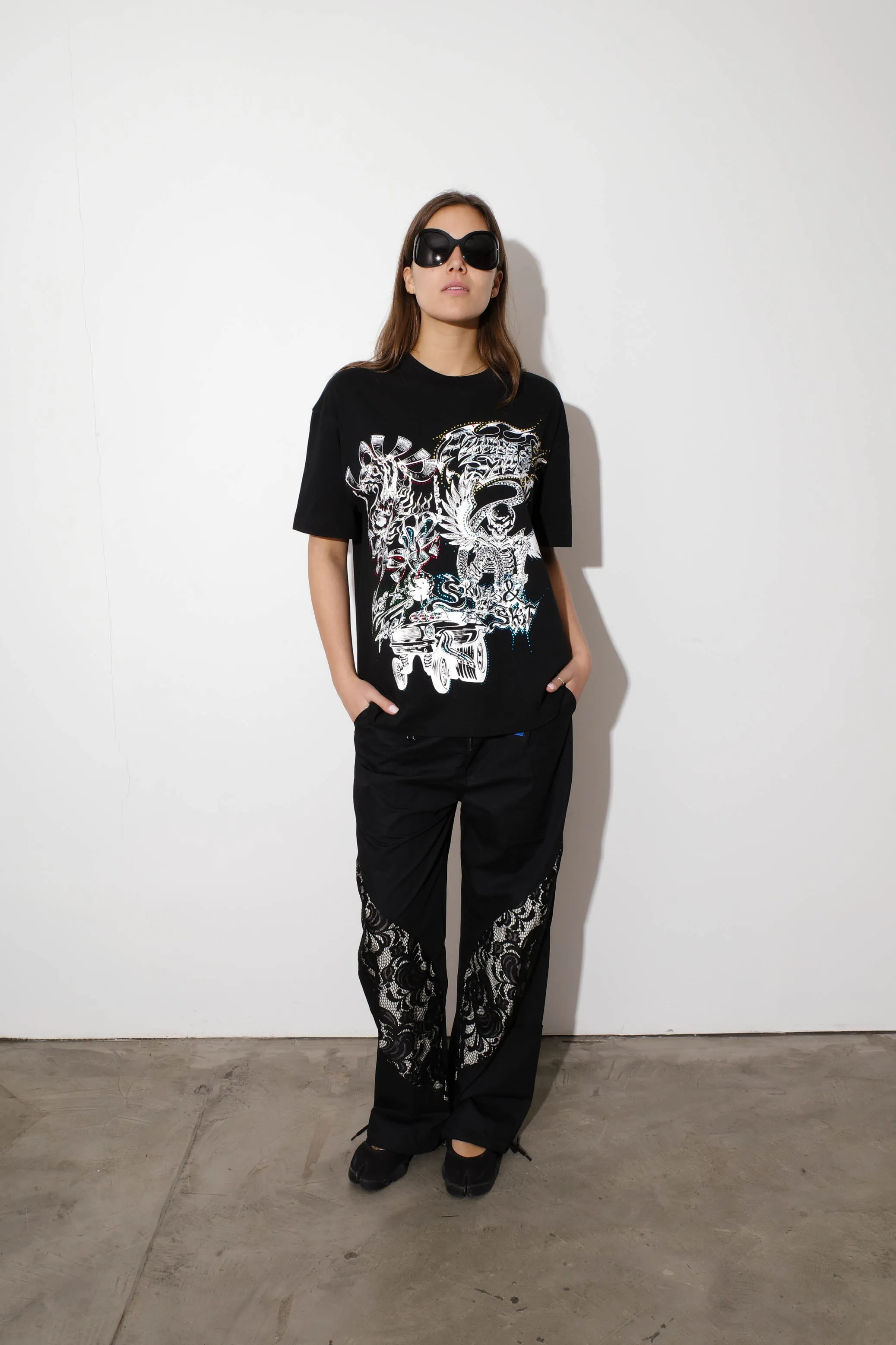 Flames & Stuff Rhinestone Tee sold by Junglesjungles product image thumbnail 4