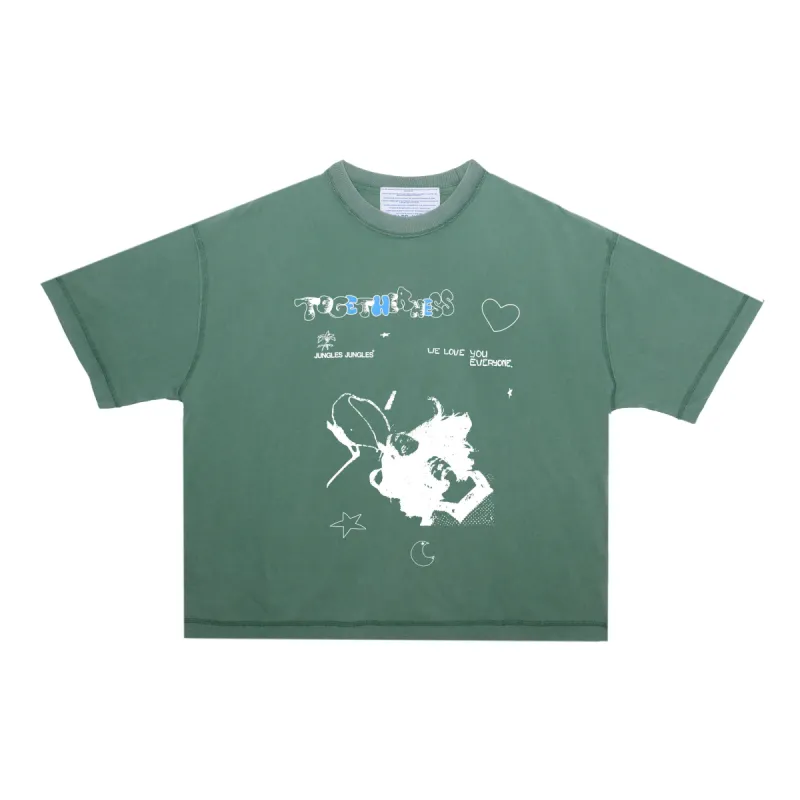 Togetherness Vintage Wash Tee Green made by Junglesjungles
