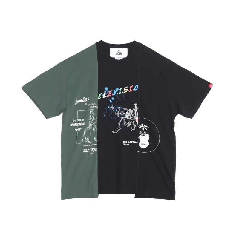 Television Split Tee sold by Junglesjungles