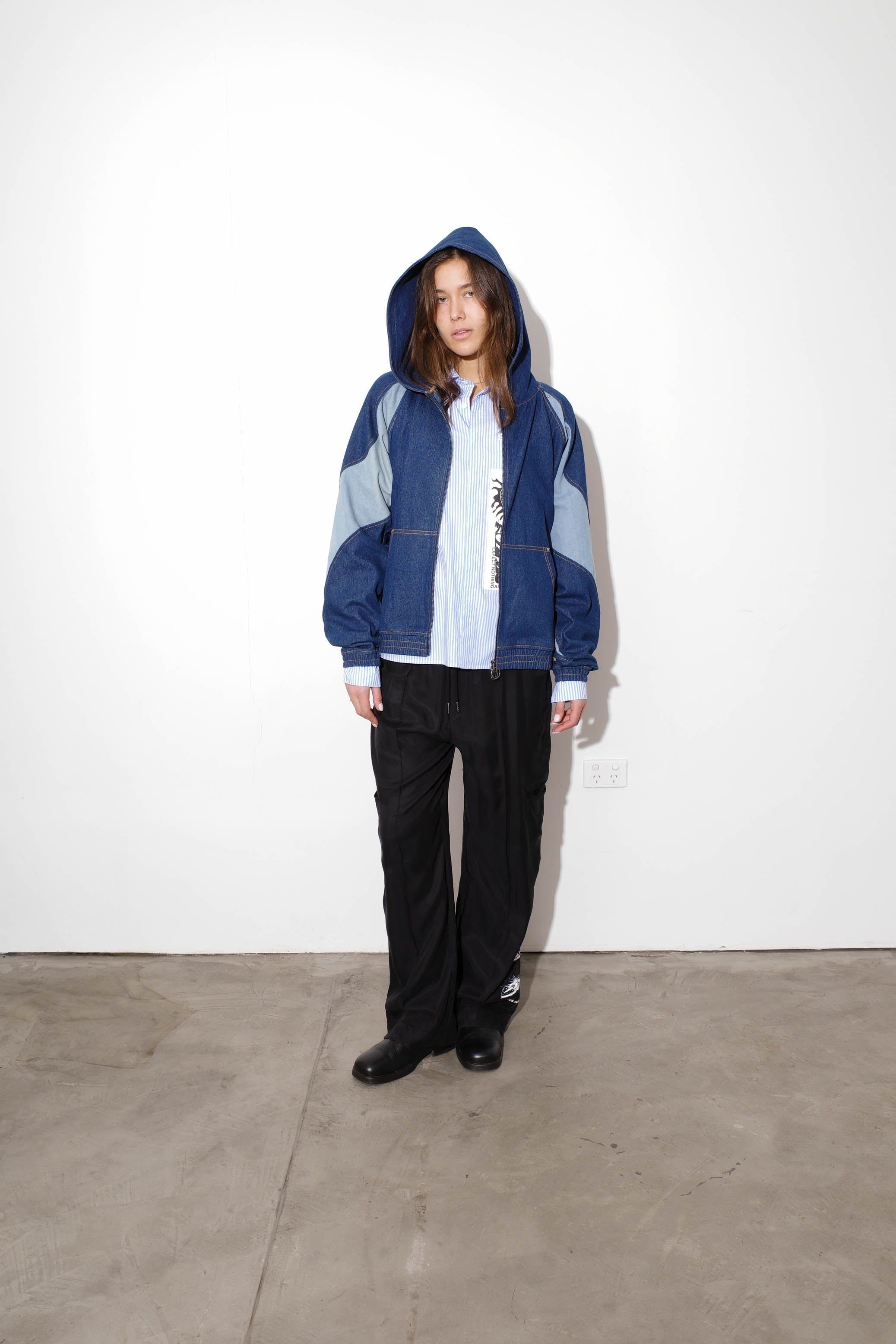 USD Wavy Denim Zip Hoodie sold by Junglesjungles product image thumbnail 2