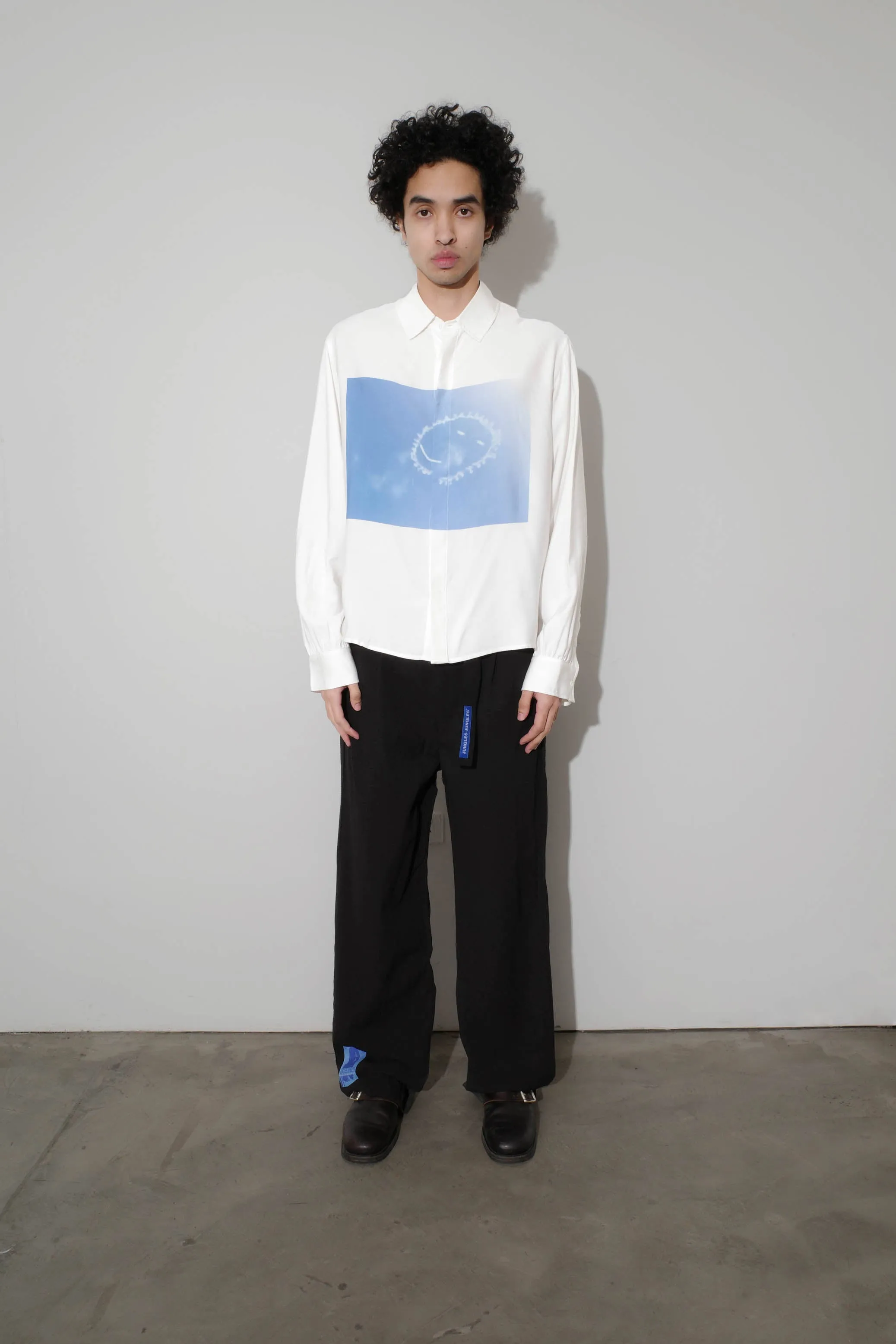 Cloud Smile Button Up Shirt sold by Junglesjungles product image thumbnail 5