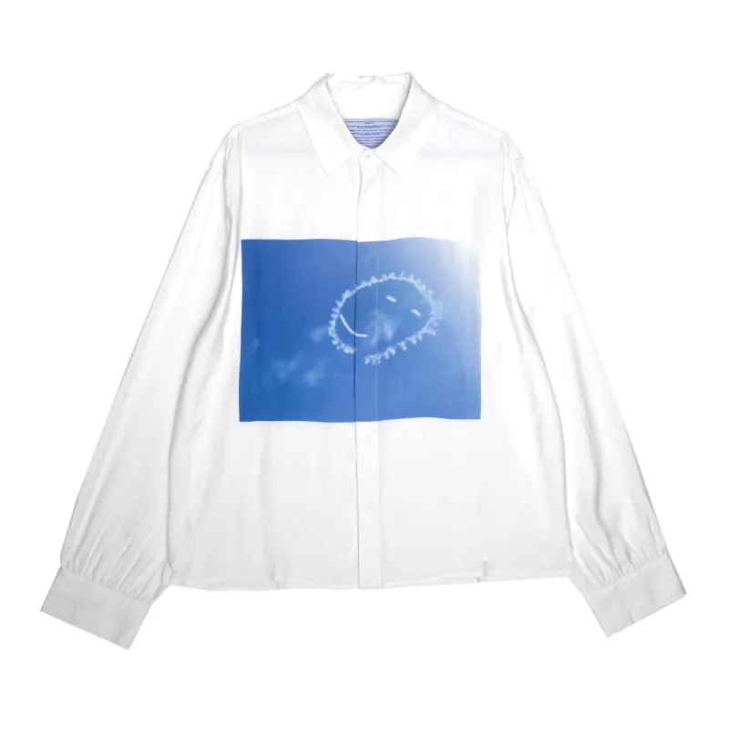 Cloud Smile Button Up Shirt sold by Junglesjungles