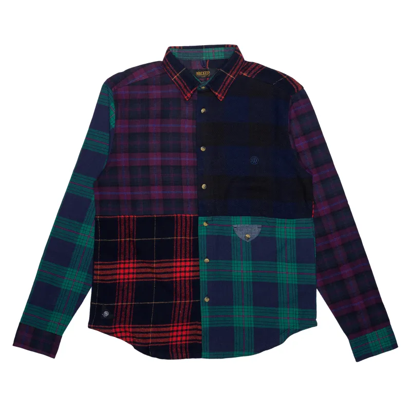Patchwork Flannel Shirt made by 10.Deep