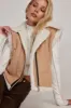 Penny Lane Sherpa Lined Beige Vest sold by 12th Tribe