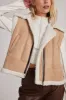 Penny Lane Sherpa Lined Beige Vest sold by 12th Tribe
