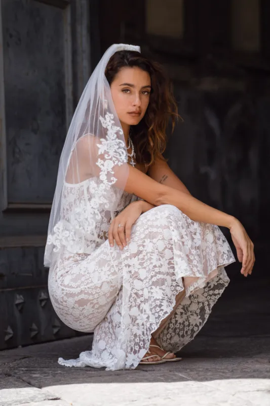 Rosemary White Lace Bustier Top sold by 12th Tribe