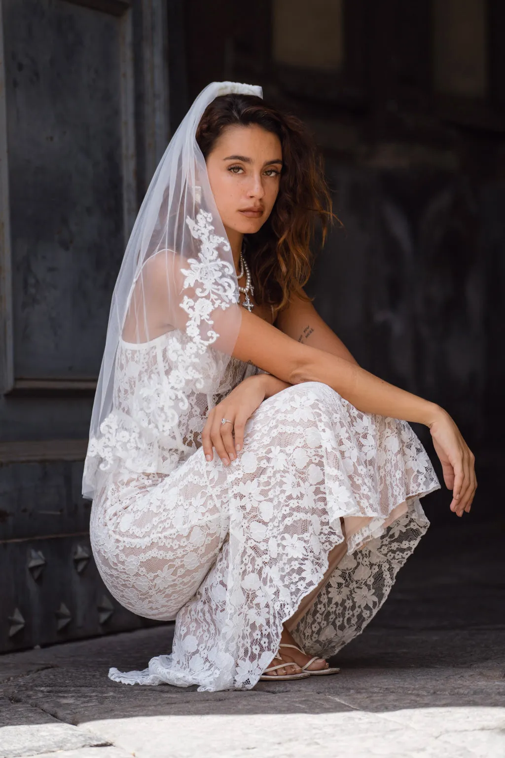 Rosemary White Lace Bustier Top sold by 12th Tribe