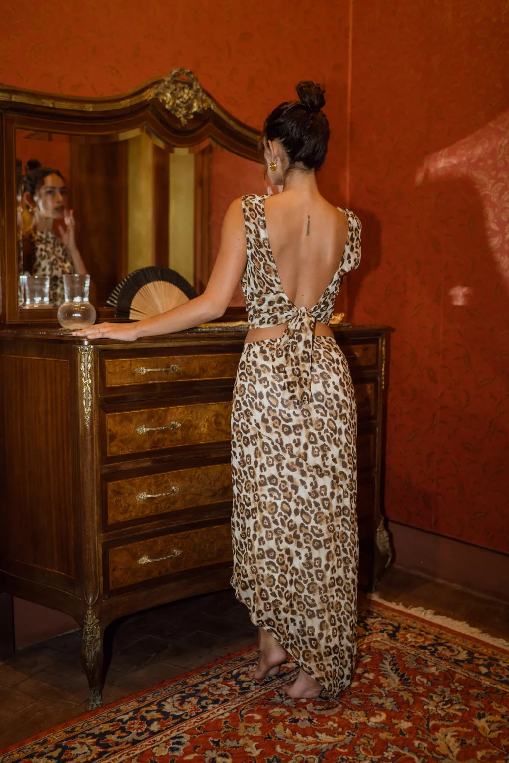 Mila Leopard Open Back Top sold by 12th Tribe product image thumbnail 5