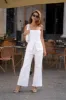 Seaside White High Rise Straight Leg Jeans sold by 12th Tribe