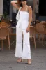 Seaside White High Rise Straight Leg Jeans sold by 12th Tribe