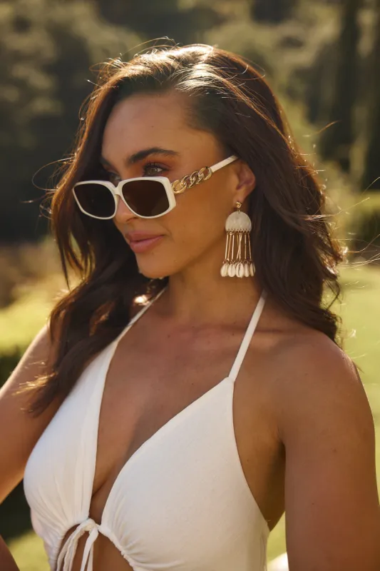 Terrazza Cream Chain Sunglasses sold by 12th Tribe