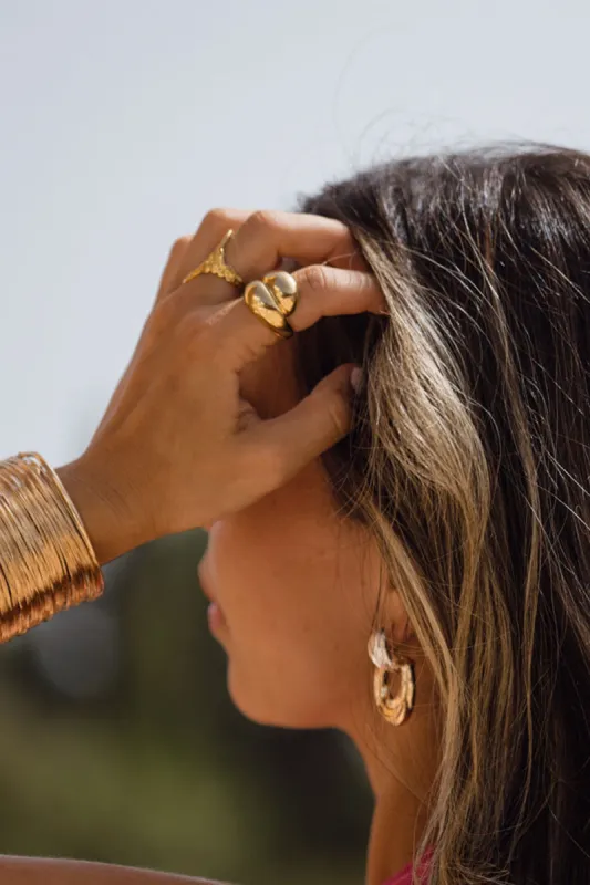 Sofia Gold Double Dome Ring sold by 12th Tribe
