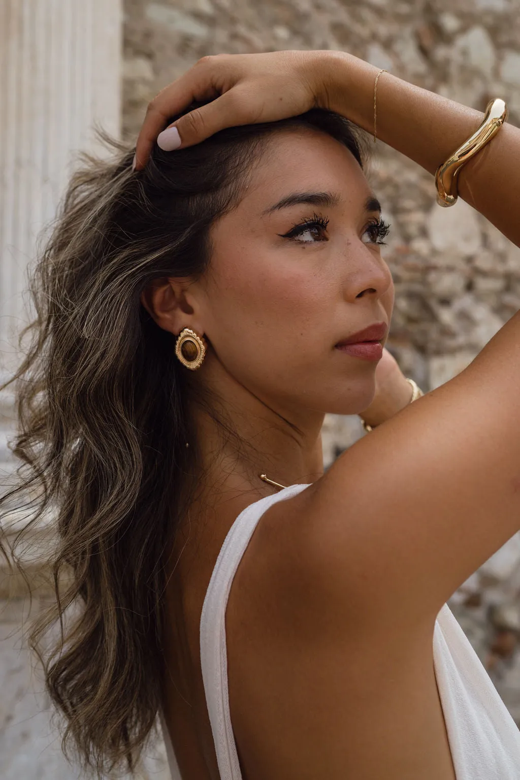 Dani Gold Earrings sold by 12th Tribe product image thumbnail 3