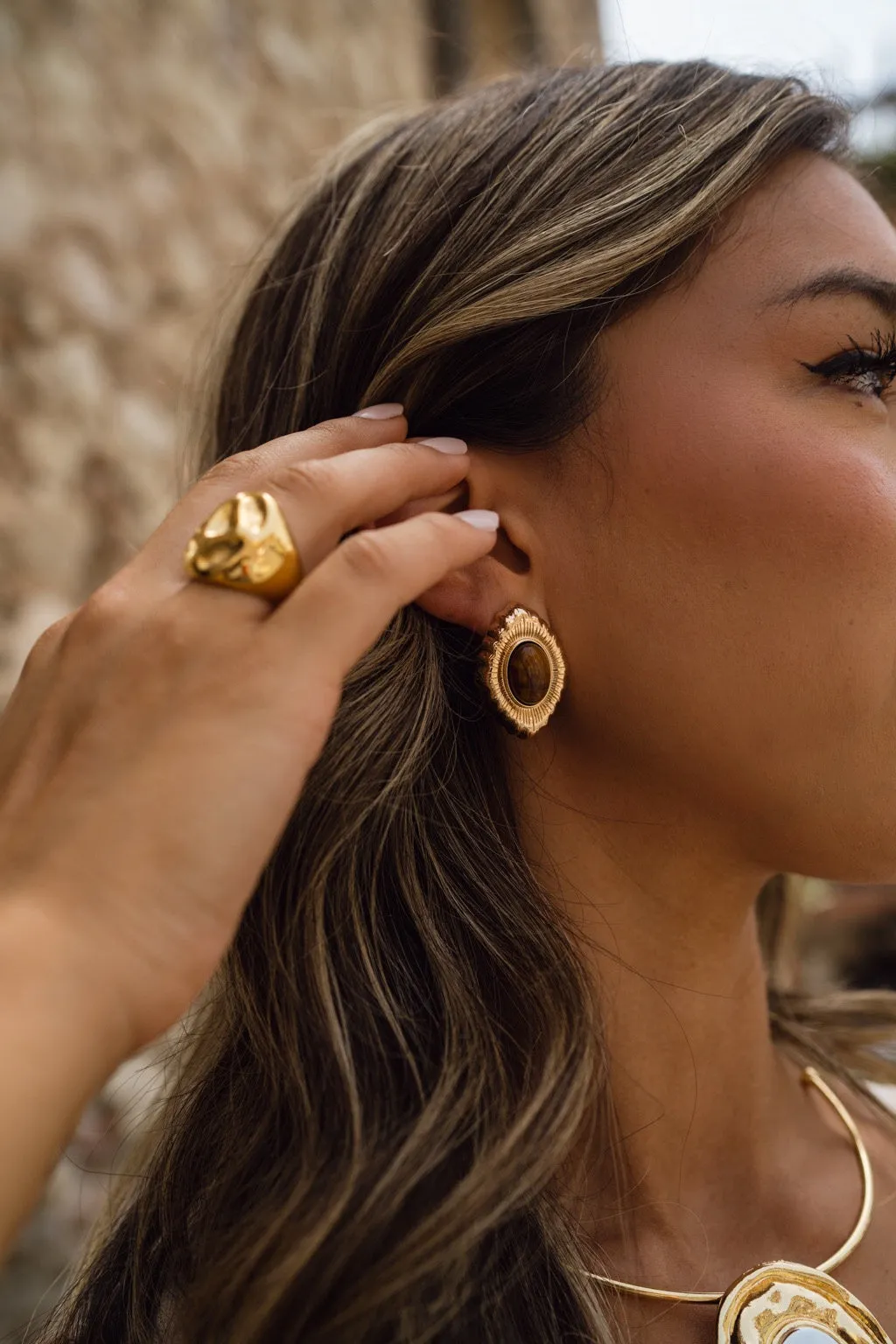 Dani Gold Earrings sold by 12th Tribe product image thumbnail 2