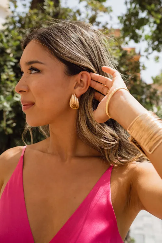 New York Knotted Gold Earrings sold by 12th Tribe