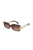 Bruna Tortoise Rectangular Framed Sunglasses sold by 12th Tribe