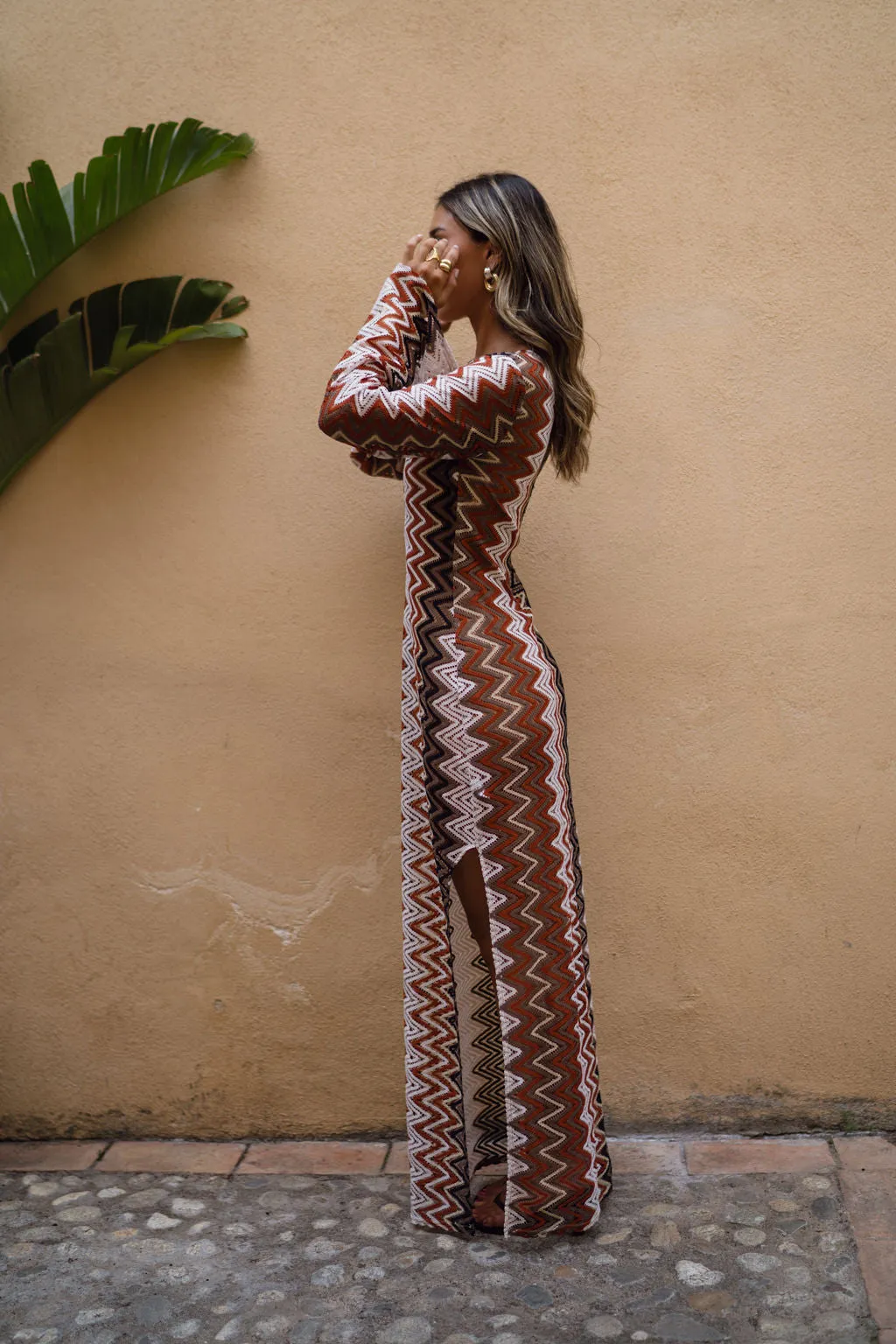Palermo Crochet Plunge Maxi Dress sold by 12th Tribe product image thumbnail 4