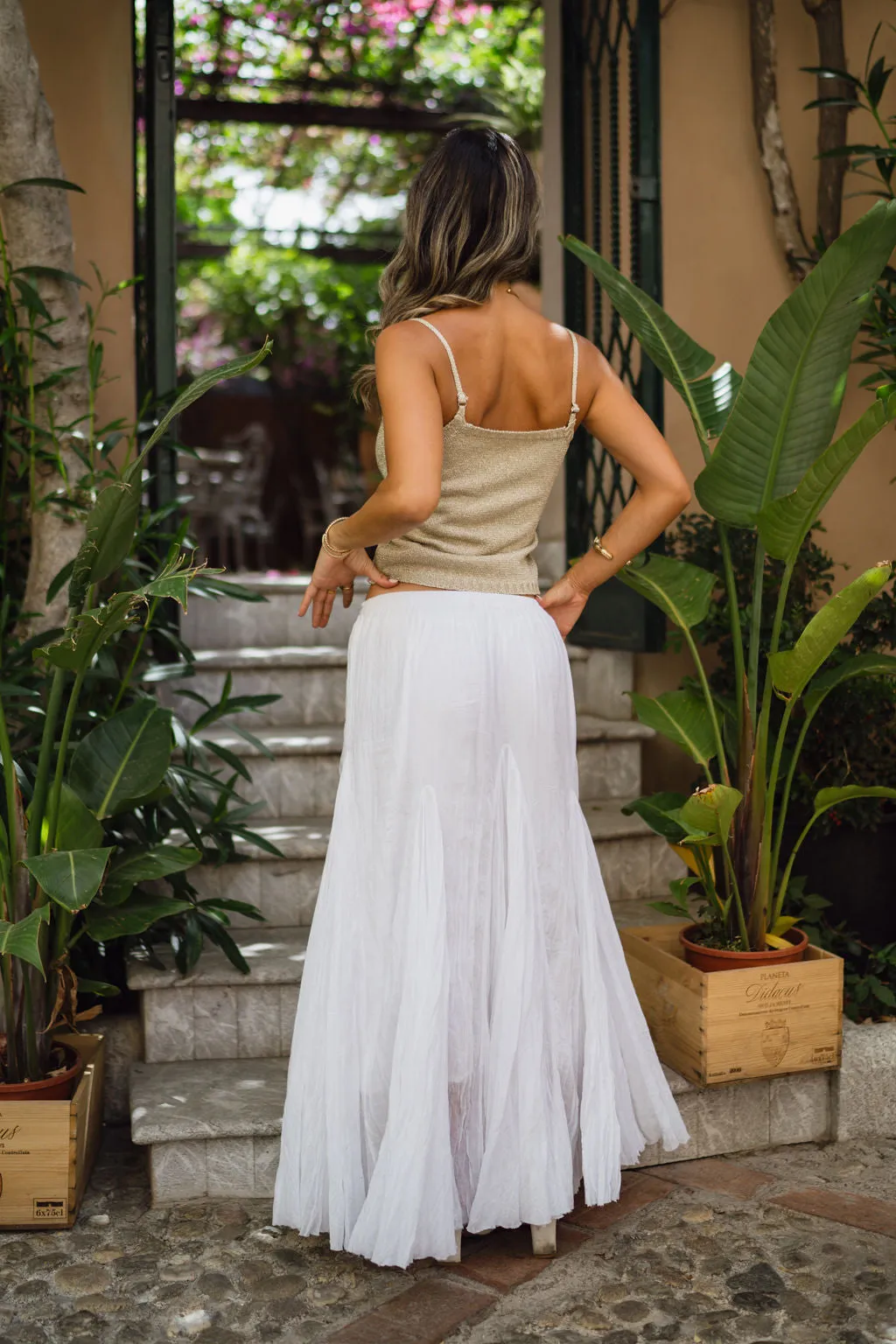 Luci Gold Lurex Knit Tank Top sold by 12th Tribe product image thumbnail 2