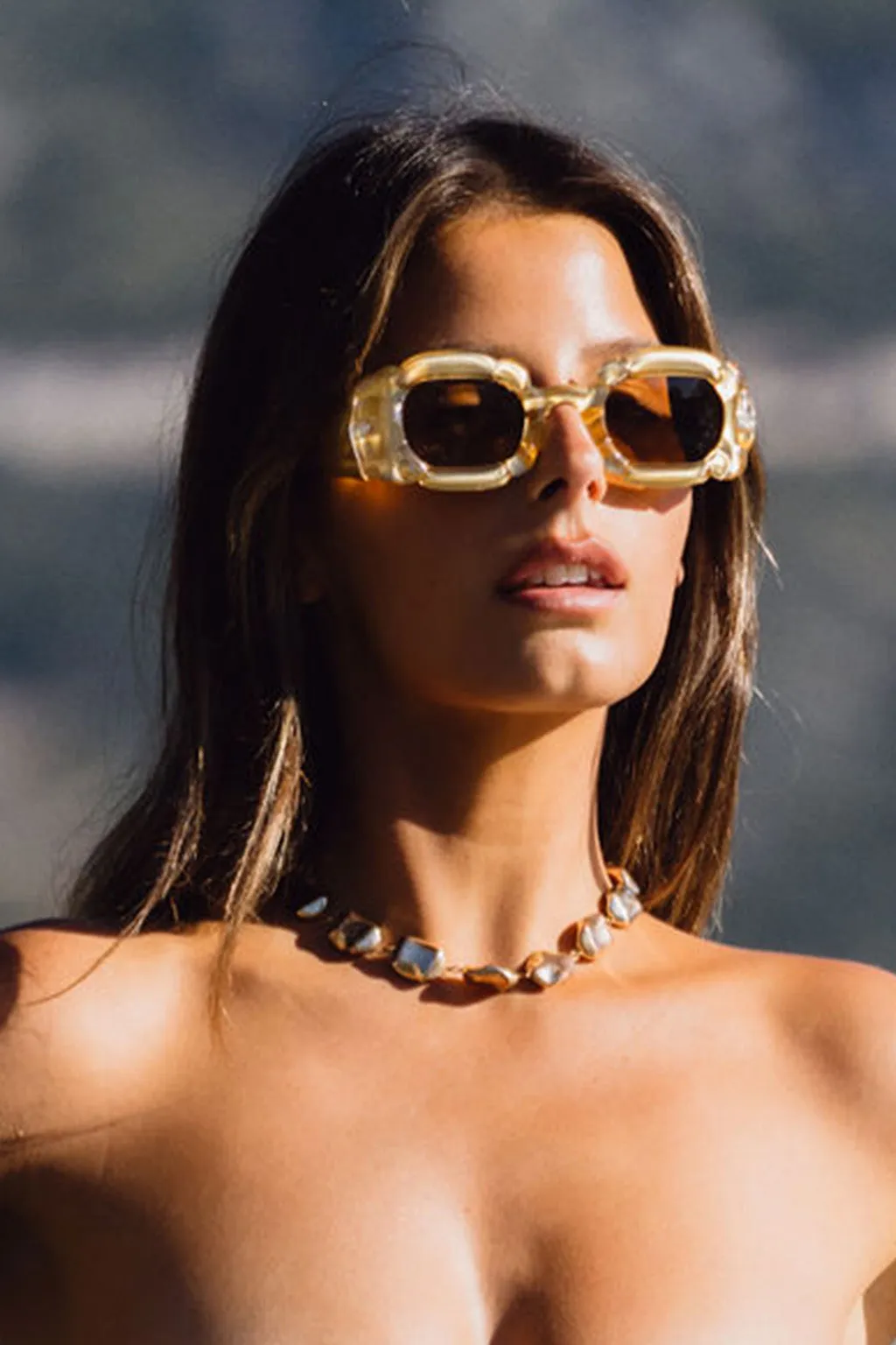 Piper Yellow Chunky Sunglasses sold by 12th Tribe