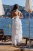 Chateau White Ruffle Maxi Dress sold by 12th Tribe