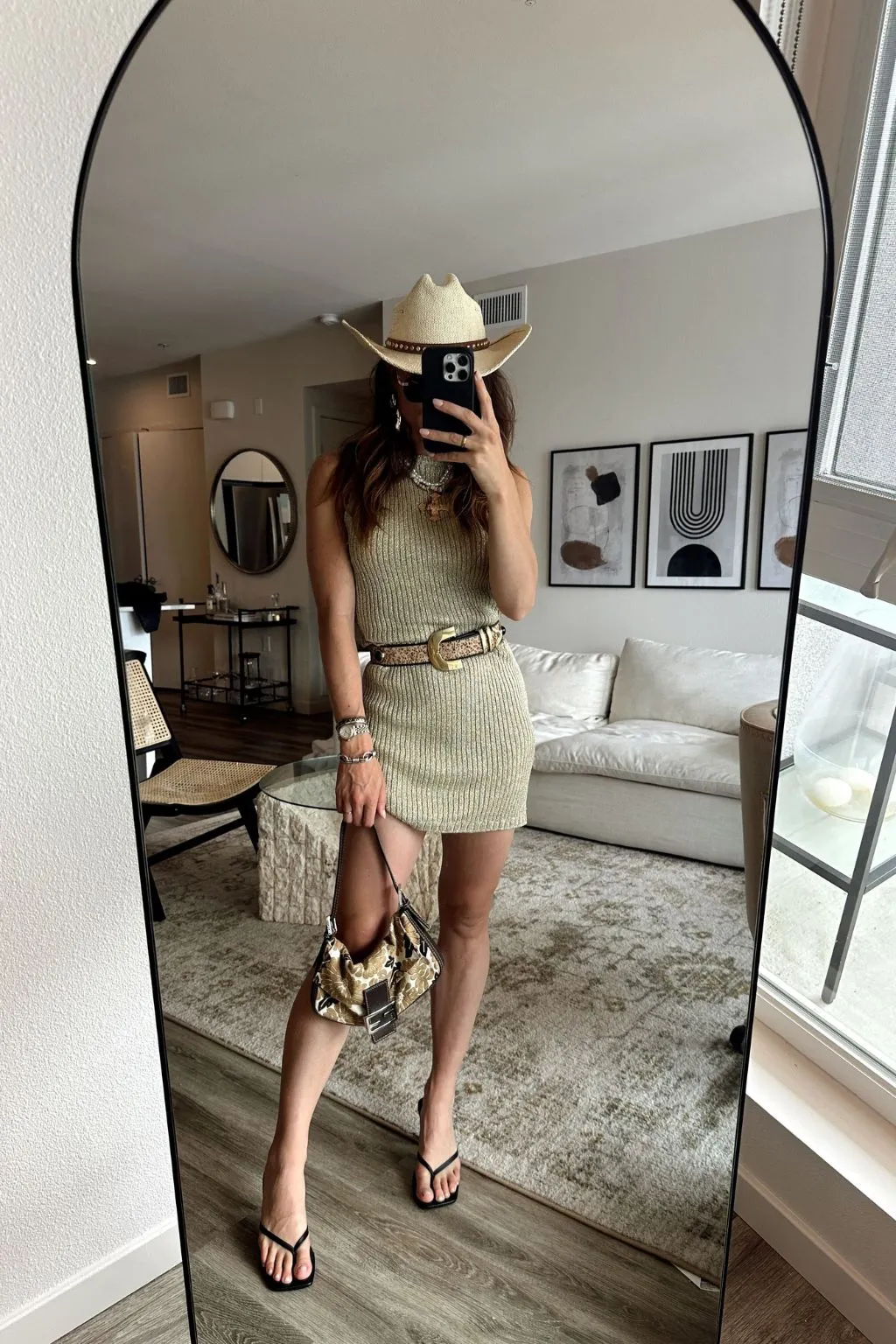 Lillie Gold Lurex Knit Mini Dress sold by 12th Tribe