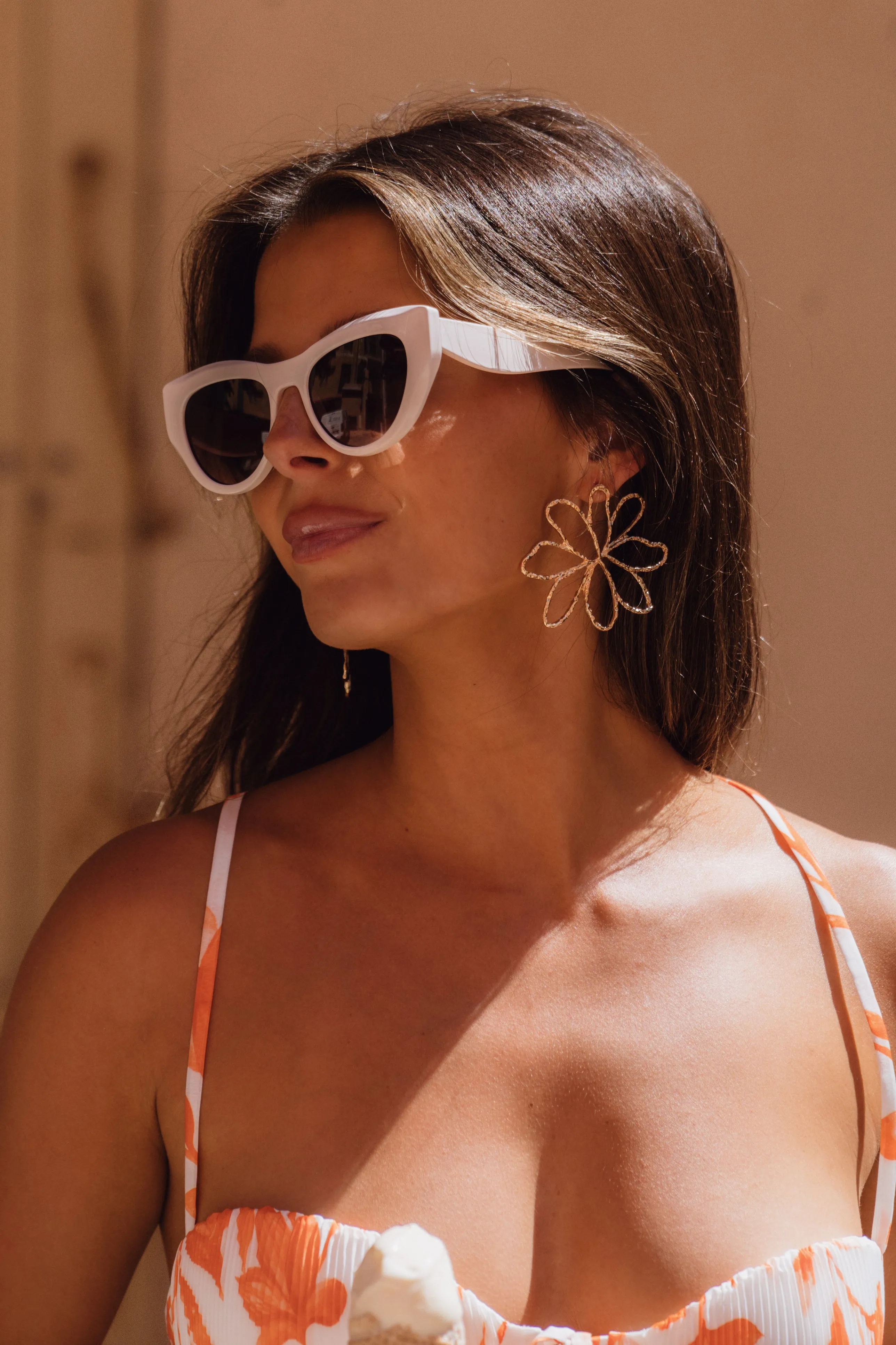 Bloom Gold Statement Flower Earrings sold by 12th Tribe product image thumbnail 2