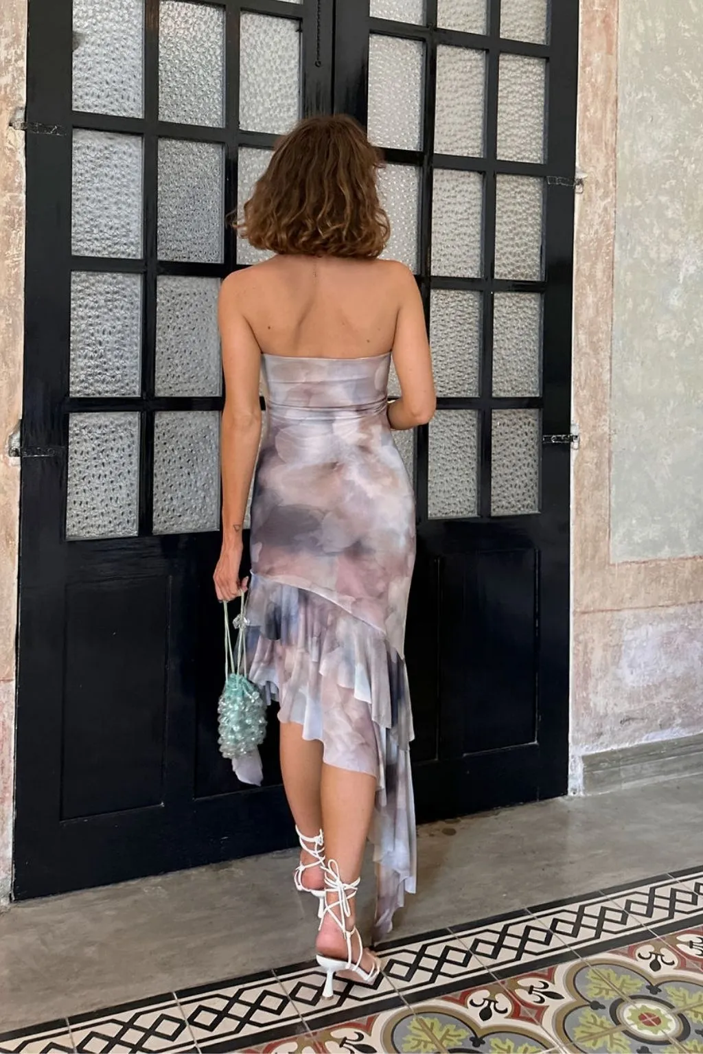 Dusk Strapless Mesh Midi Dress sold by 12th Tribe product image thumbnail 4